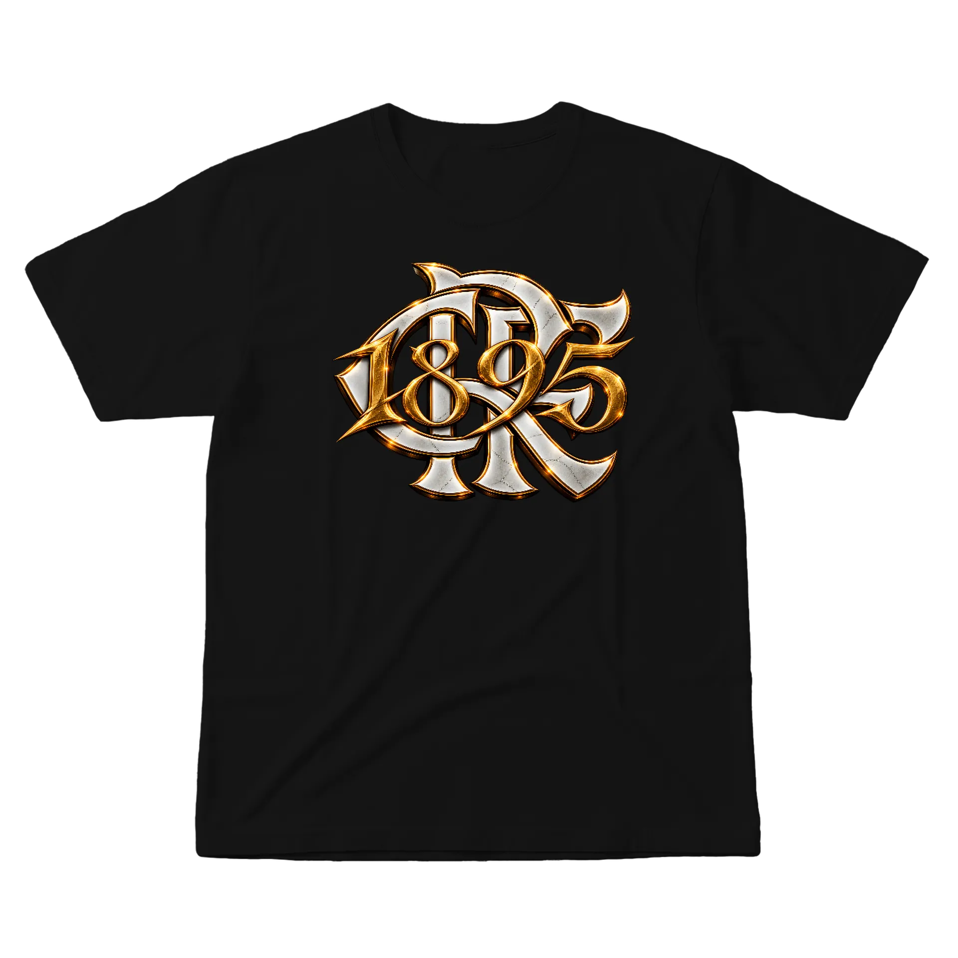 Camiseta CRF FLAMENGO Ornamental Dourado 100% - Imagem 1