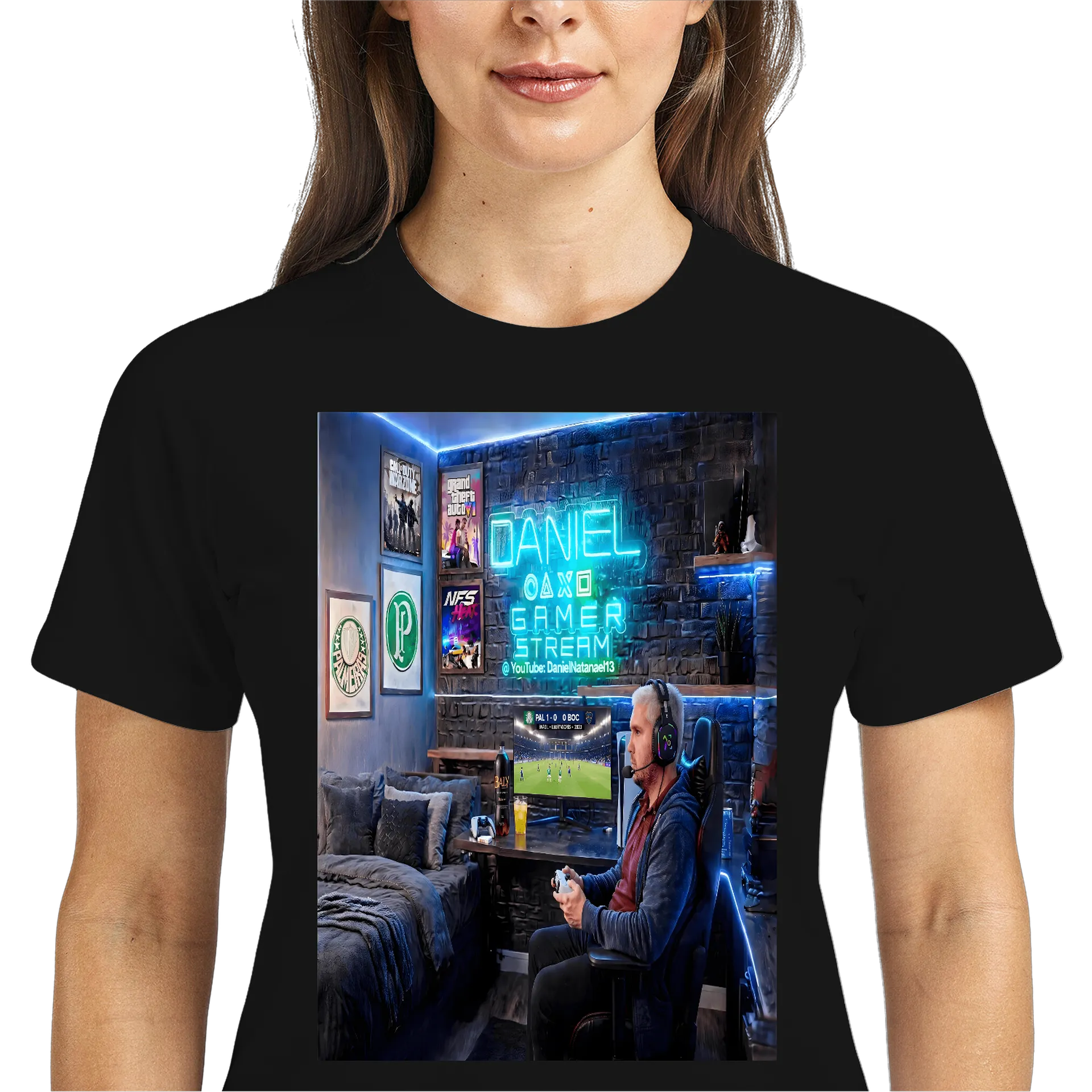 Camiseta Dry Fit Estampa Daniel Gamer Stream - Imagem 3