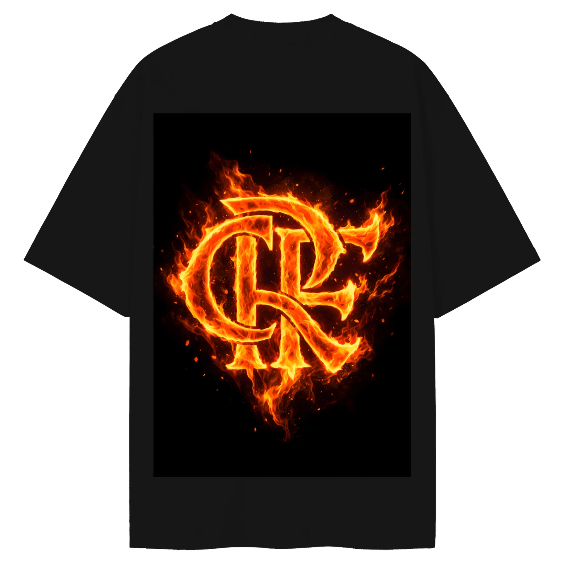 Camiseta Oversized Estampa Personalizada Preta de AD10 FLATUBE  — imagem 2 de 6