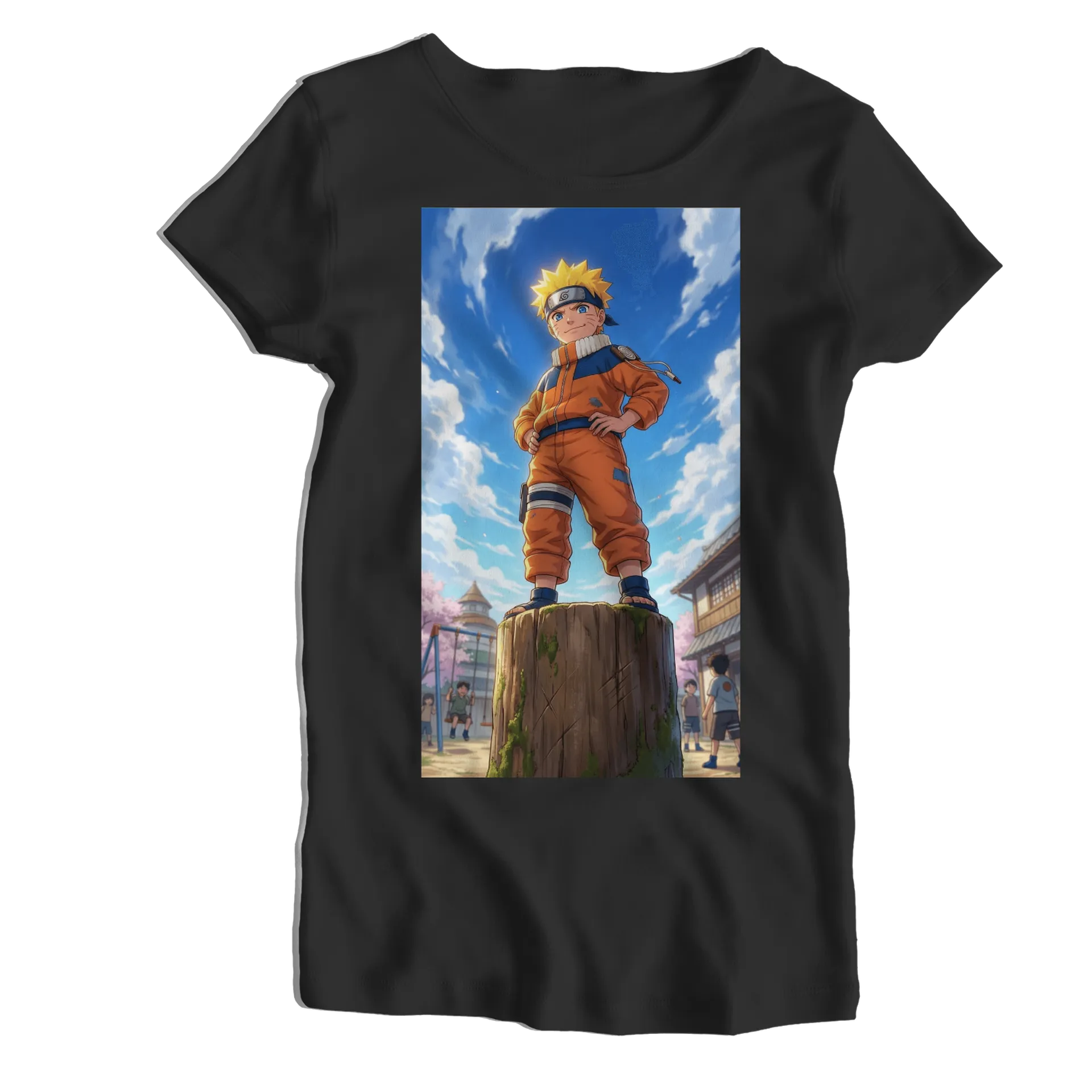 Camiseta Babylook Naruto Anime no Tronco 100% Algodão - Imagem 1