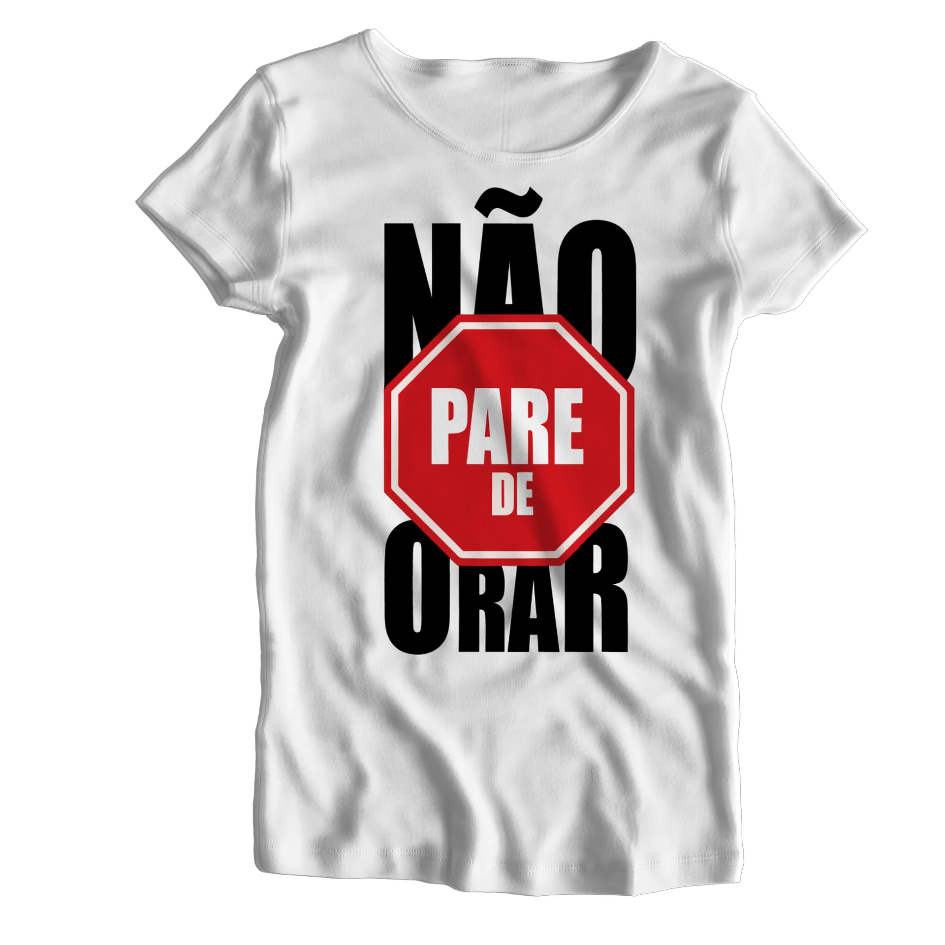 Camiseta Babylook Pare de Estacionar 100% Algodão - Imagem 1
