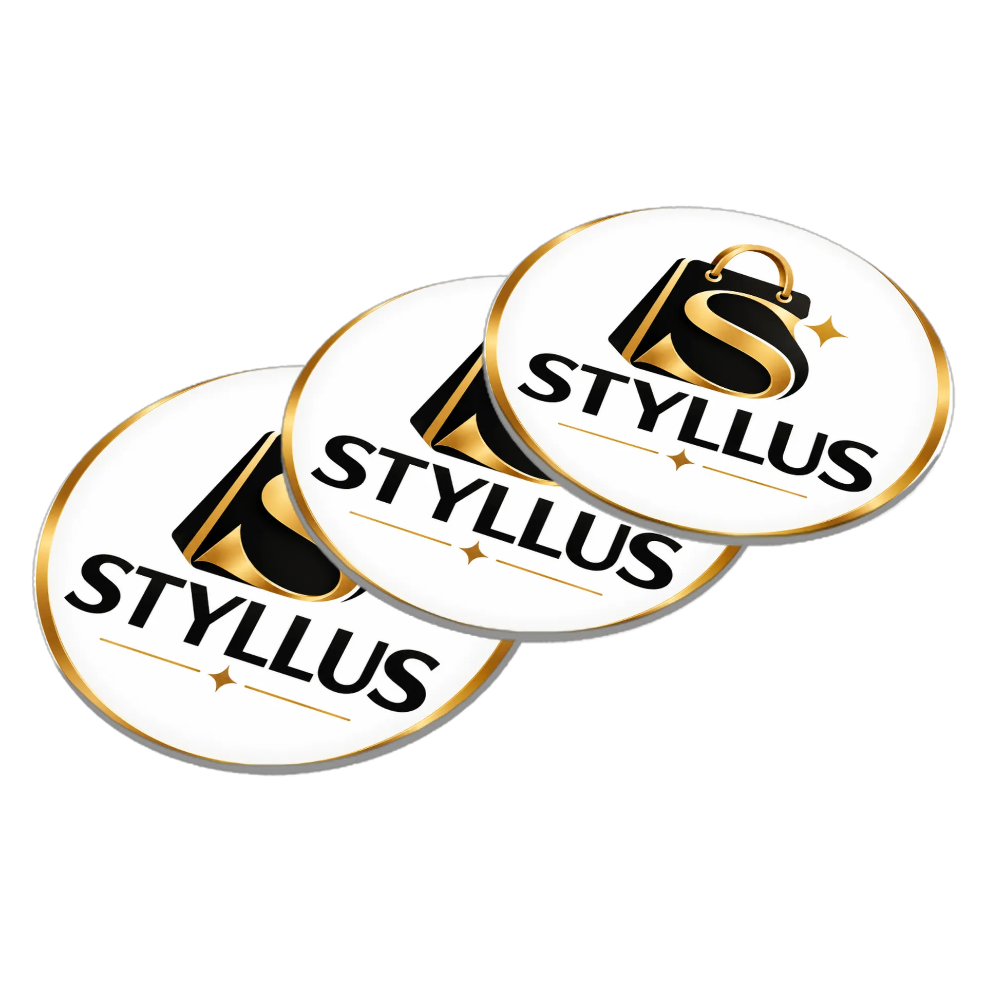 Porta-copo Logo Stylus Preto e Dourado MDF de STYLLUS  — imagem 2 de 3