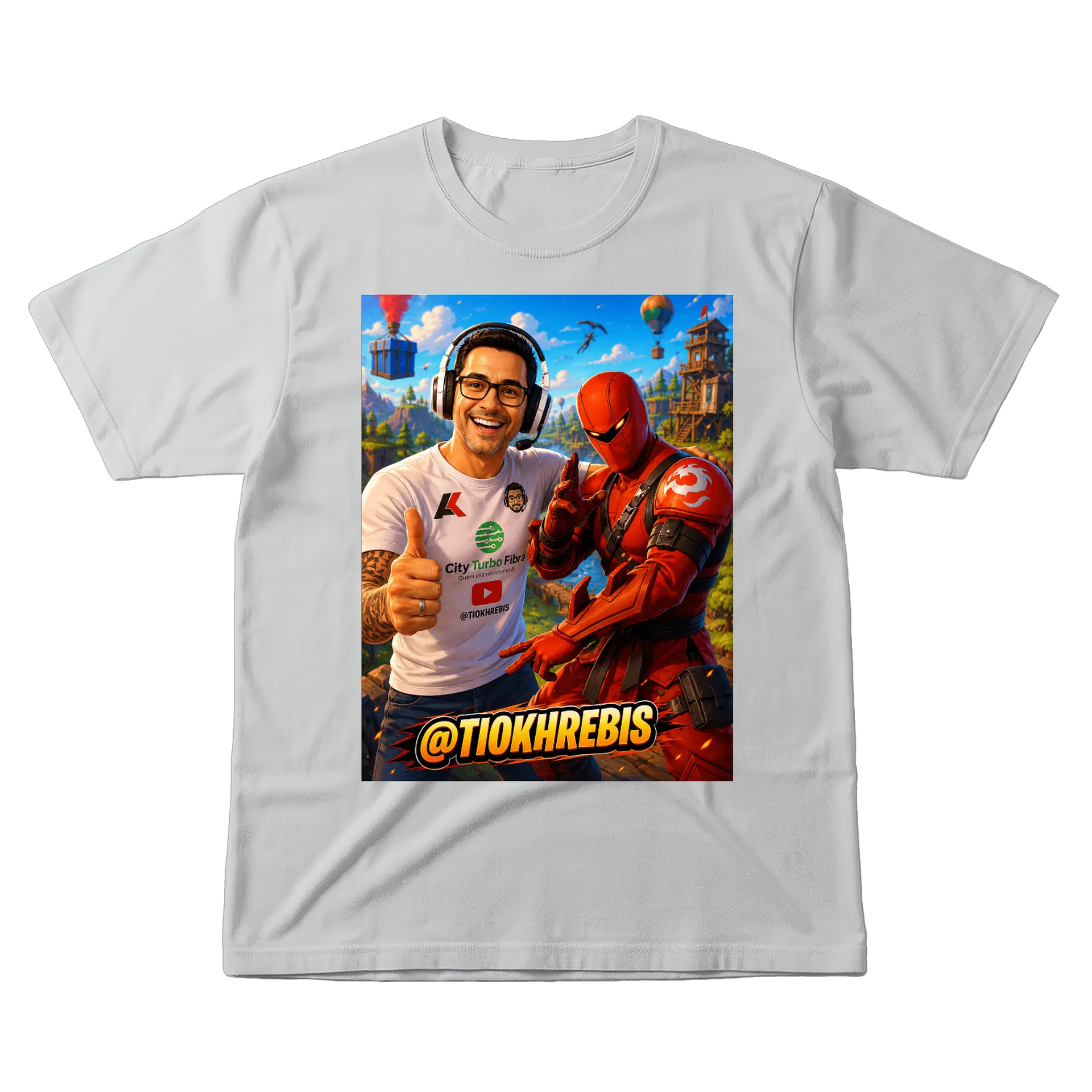 Camiseta Personalizada Estampa Criadores de Conteúdo 100% - Imagem 1