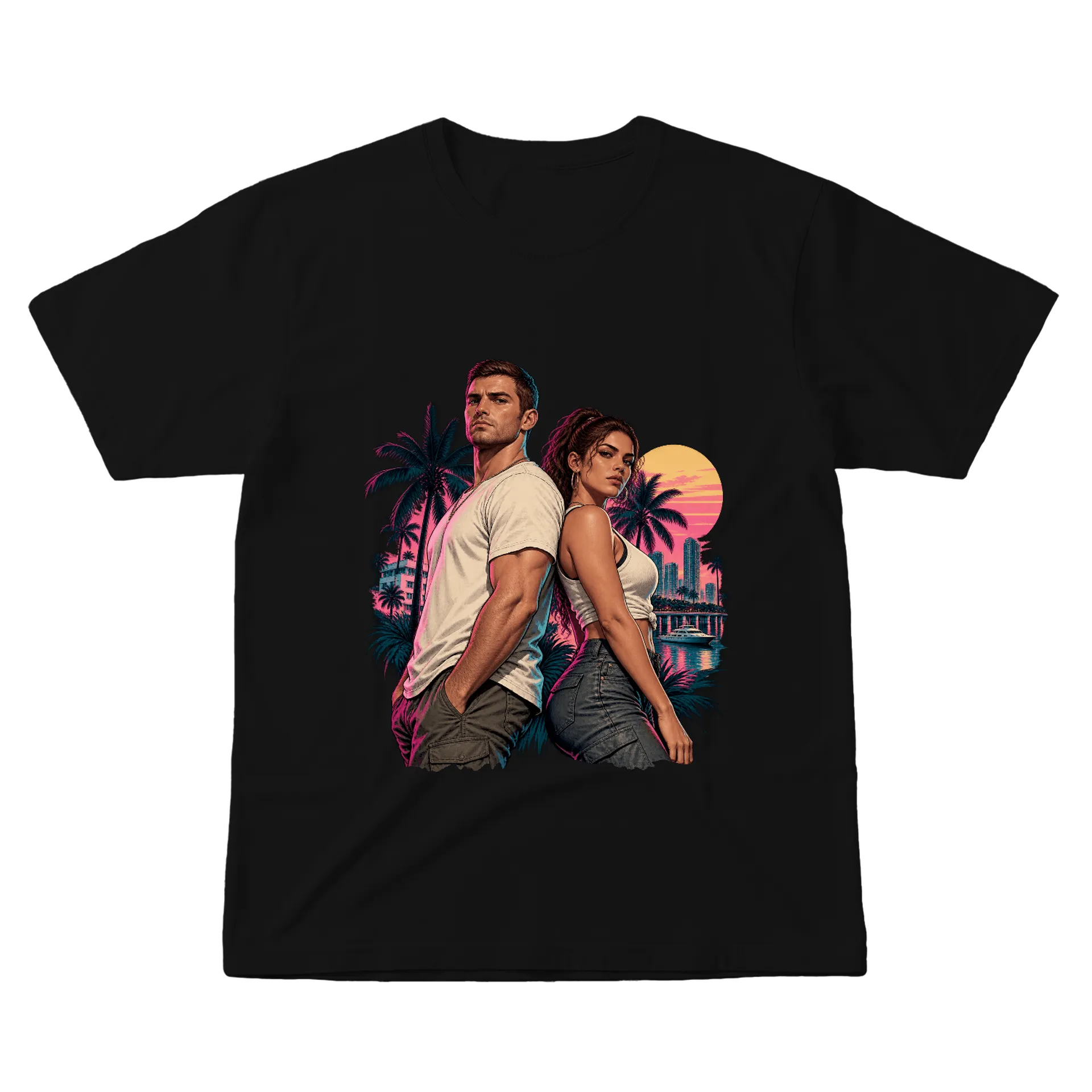 Camiseta GTA6 Jason e Lucia - Imagem 3