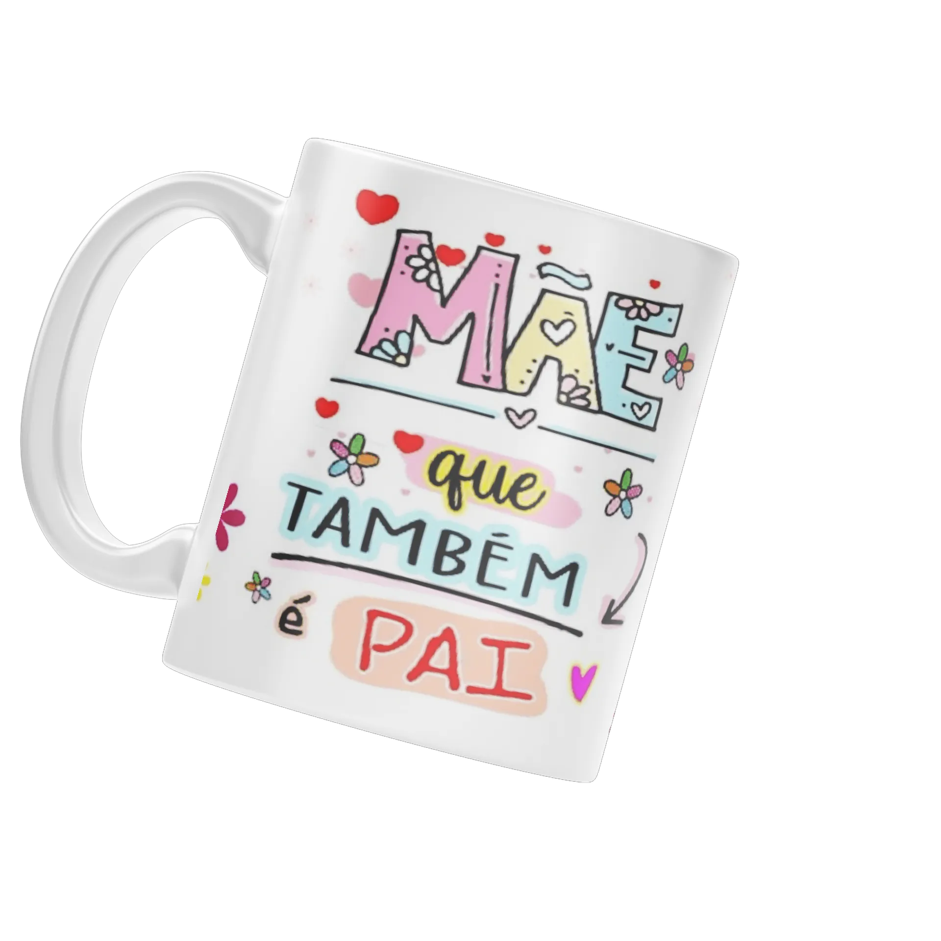Caneca Porcelana Mãe Que Também É Pai 325ml - Imagem 3