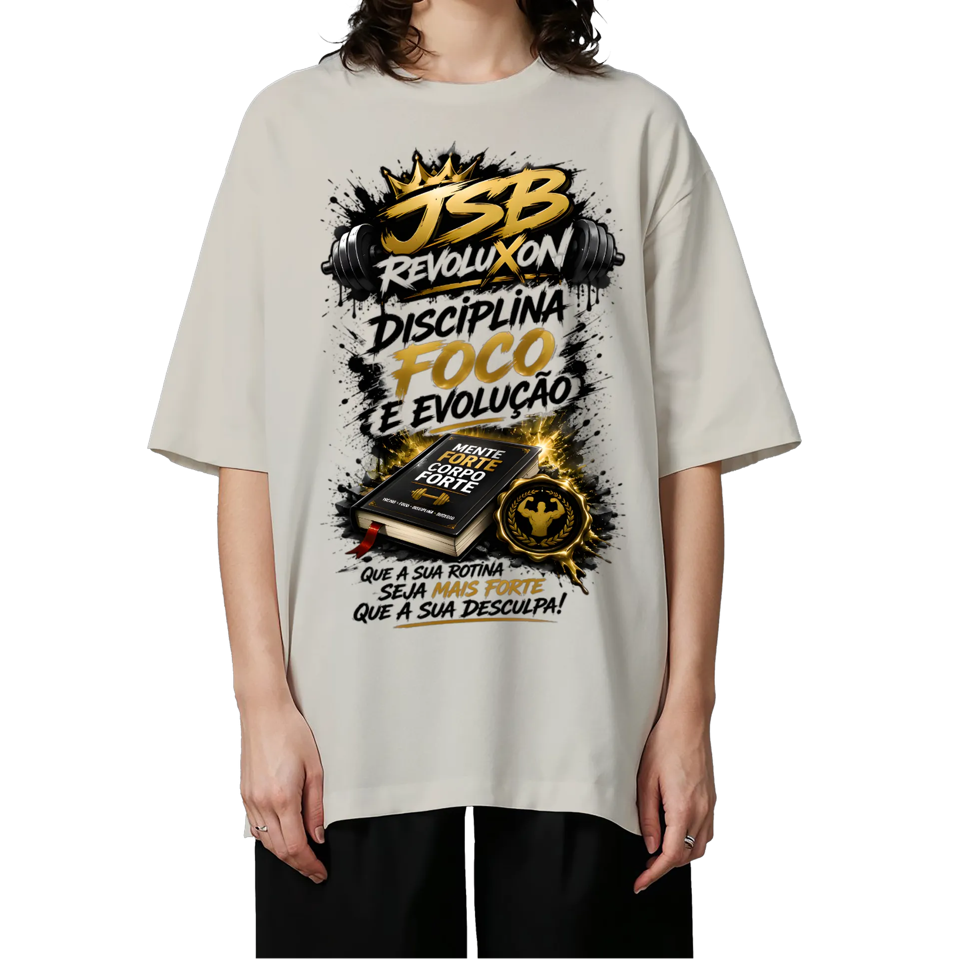 Camiseta jsbrevoluxon Oversized de silvasilvatitansjsb — imagem 3 de 6