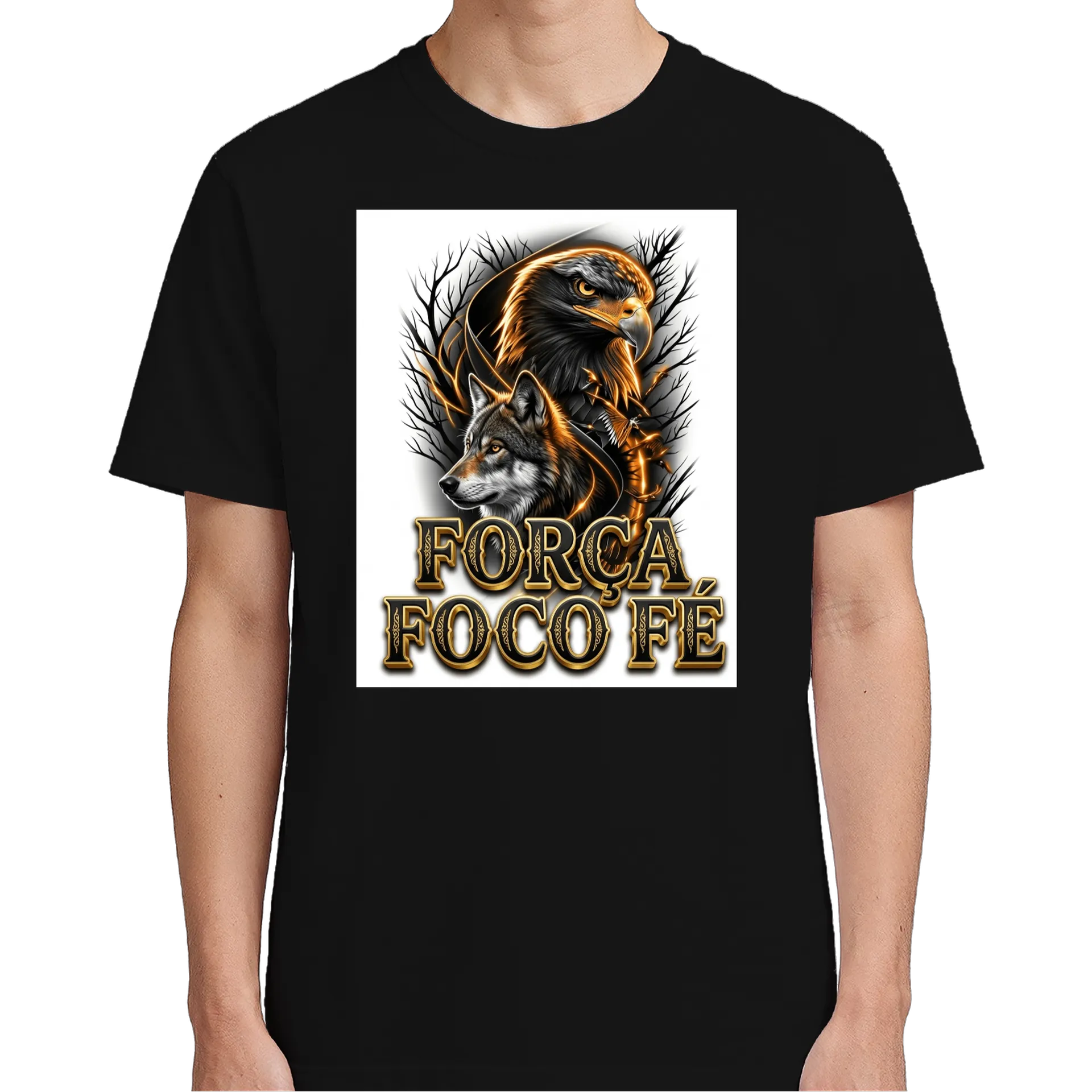 Camiseta personalizada águia e lobo  - Imagem 5