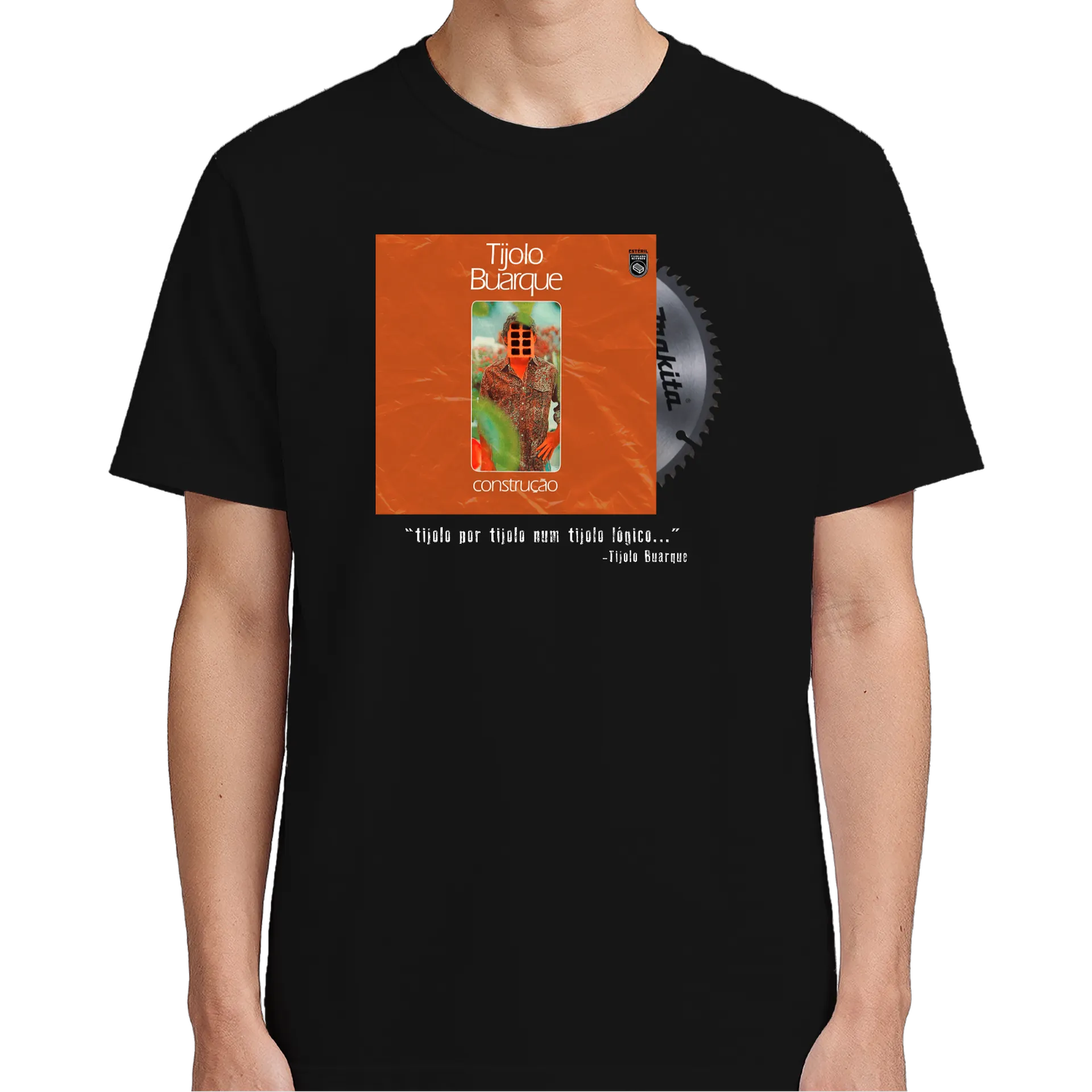 Camiseta Construção Tijolo Buarque - Frente  - Imagem 1