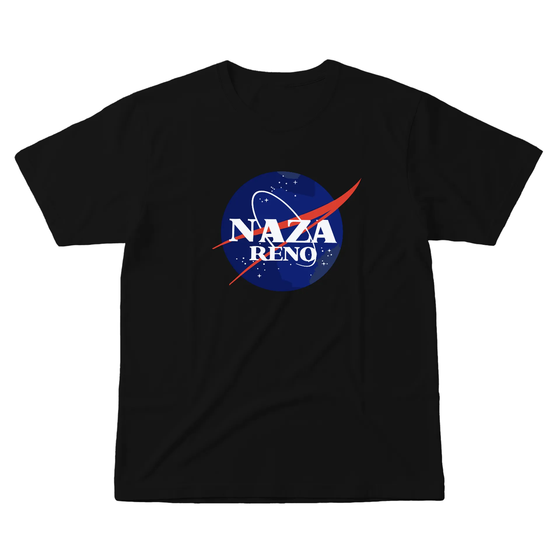 Camiseta Estampa Tipográfica Nasa Reno 100% Algodão - Imagem 1