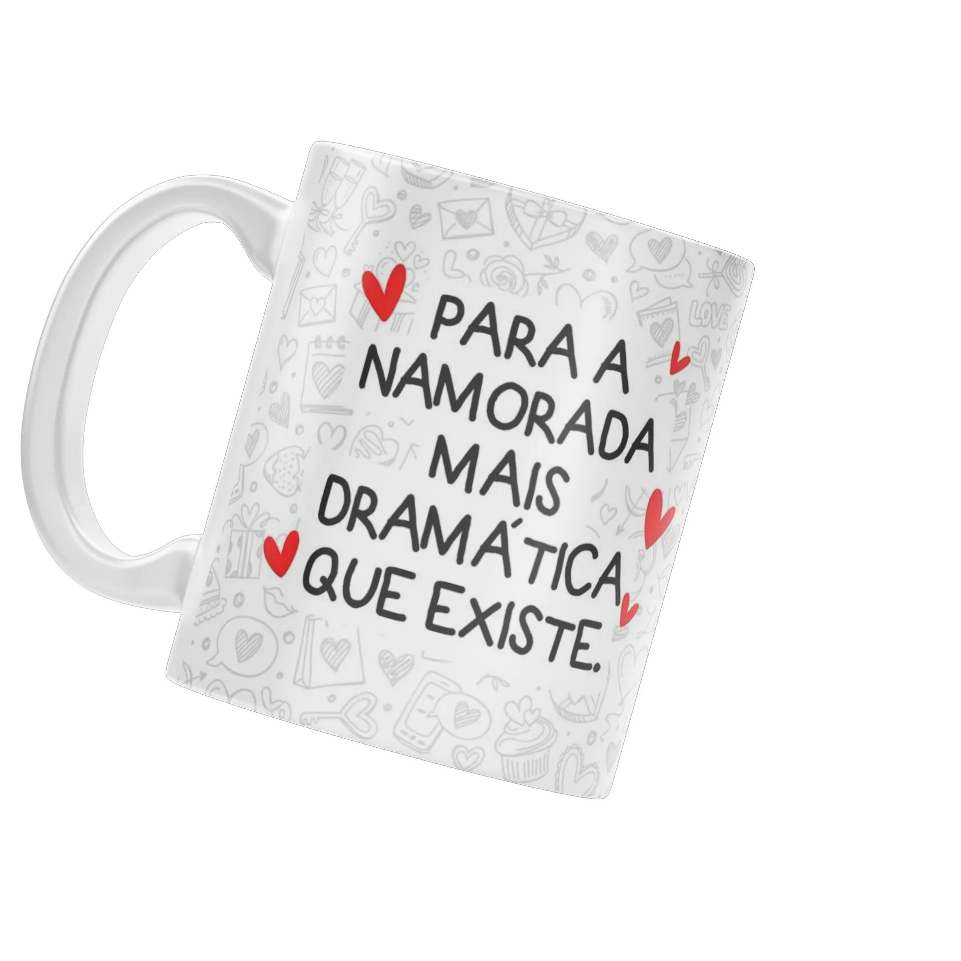 Caneca Porcelana Namorada Dramática 325ml de Molly personalizados