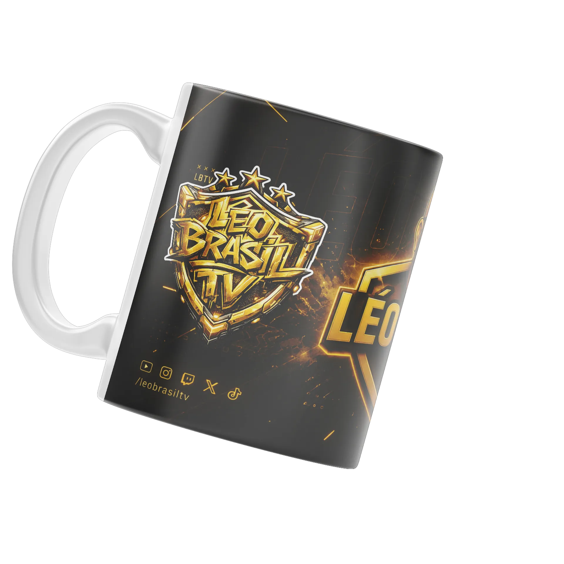 Caneca personalizada de Léo Brasil TV