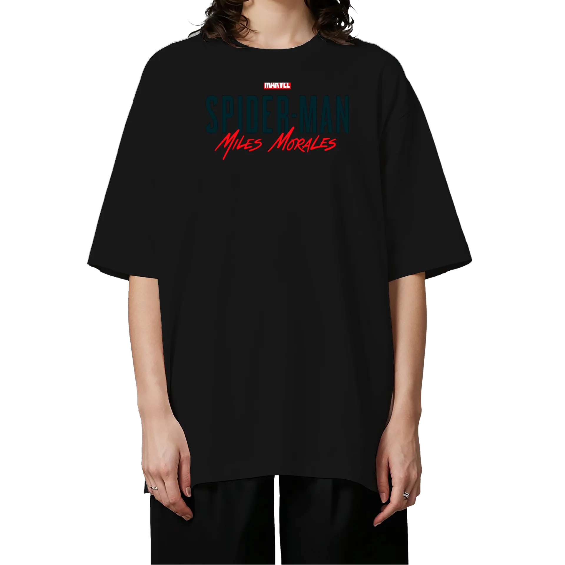Camiseta Oversized Spider-Man Miles Morales 100% Algodão - Imagem 3