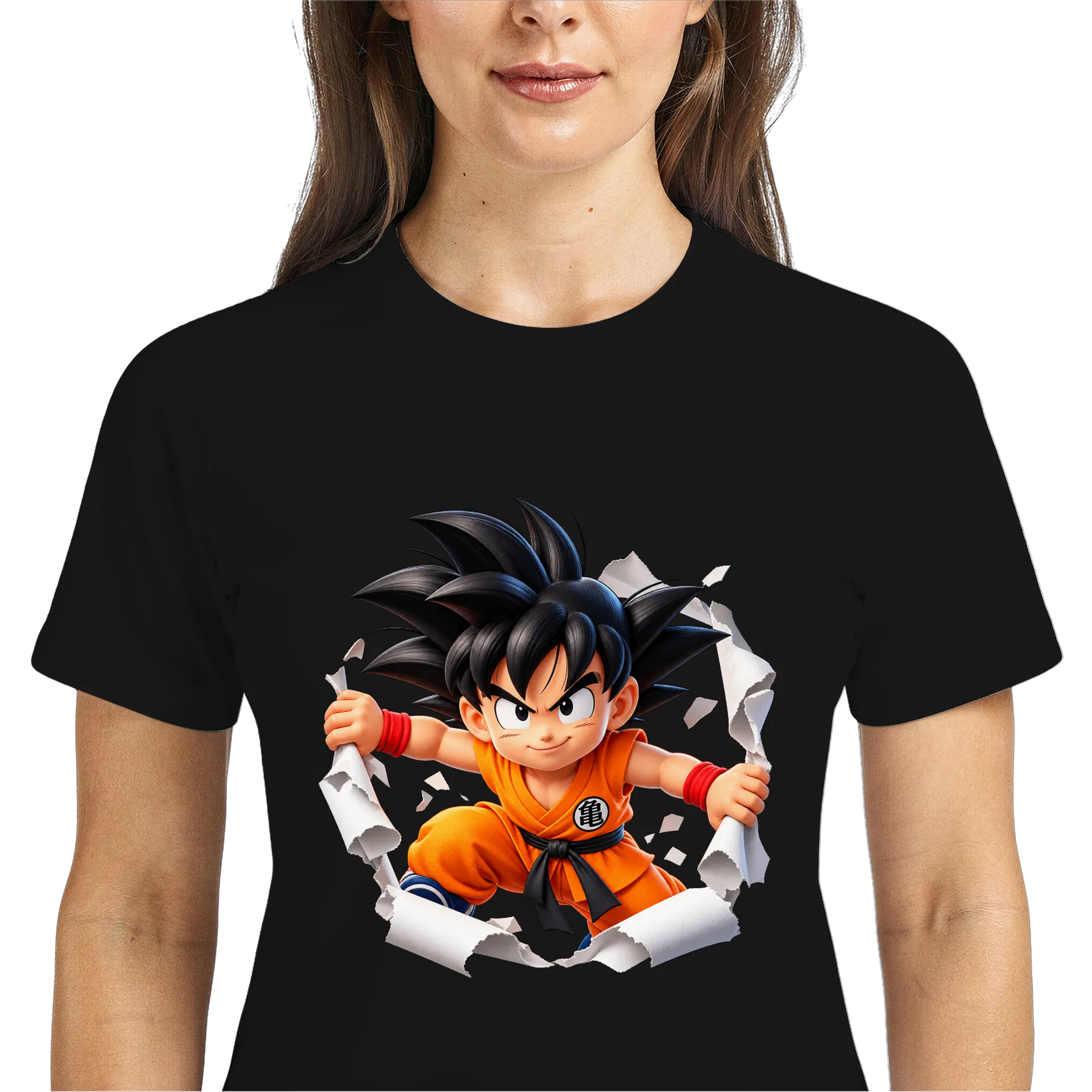 Camiseta Dry Fit Goku Infantil Anime Colorido Poliéster - Imagem 3