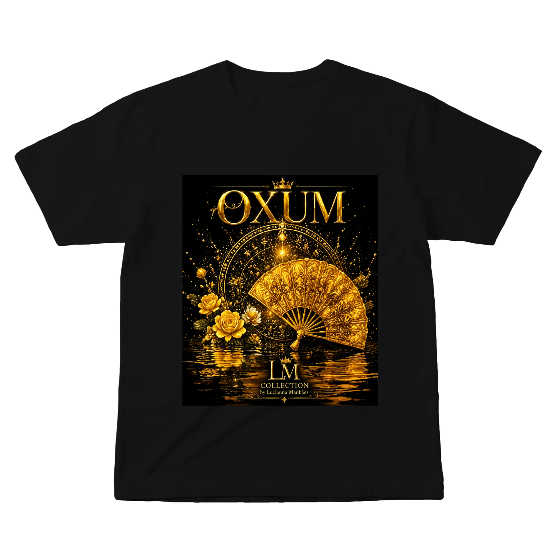 Camiseta leque da Oxum 100% Algodão - Imagem 1