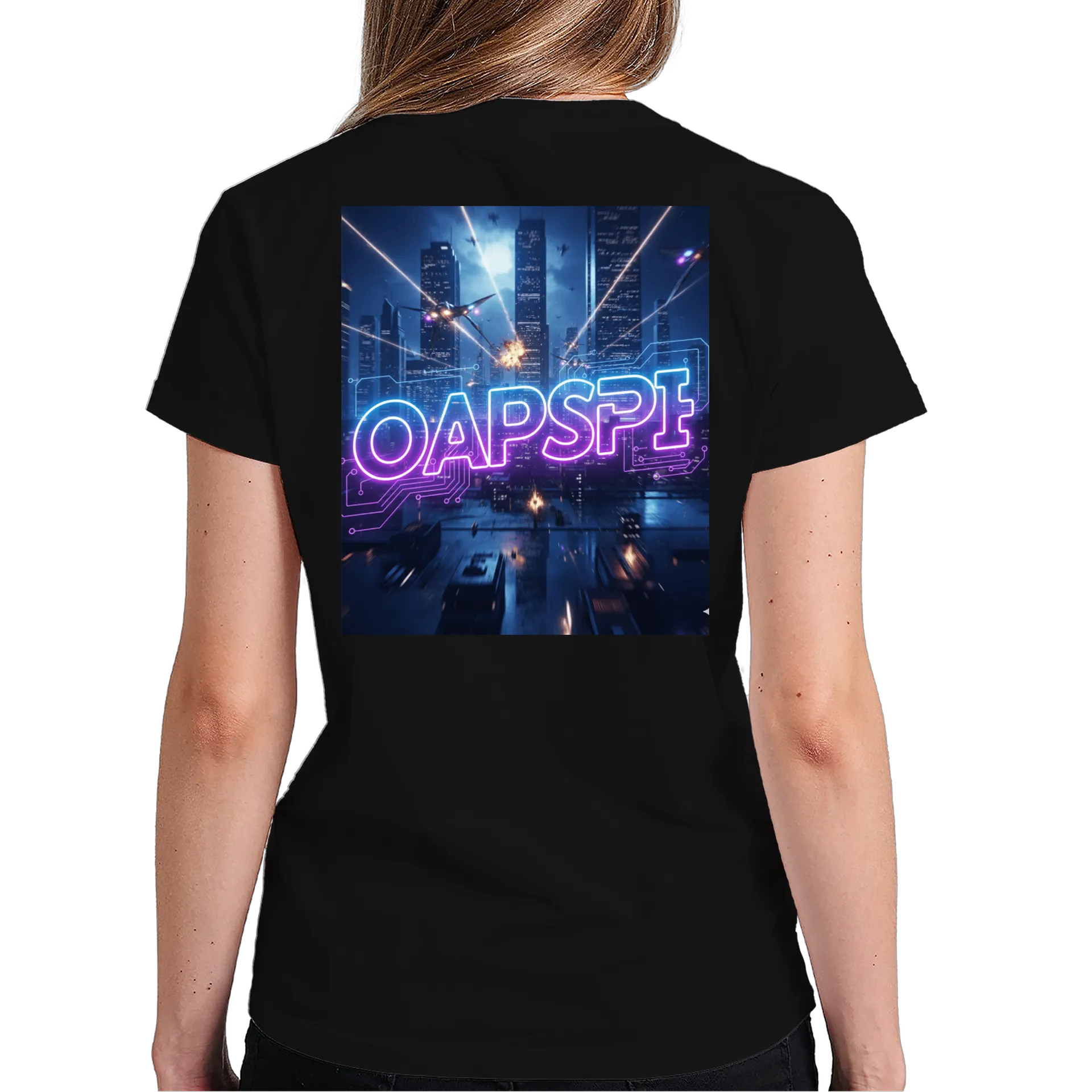 Camiseta Estampa Neon Futurista 100% Algodão - Imagem 6