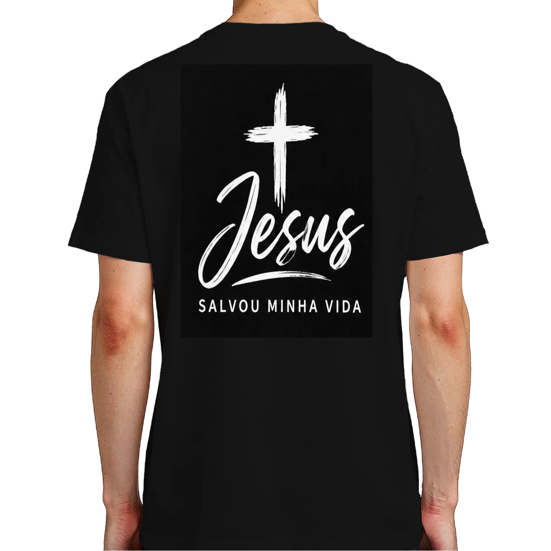 Camiseta Print Jesus Salvou Minha Vida 100% Algodão de TOP BH GOSPEL  — imagem 6 de 6