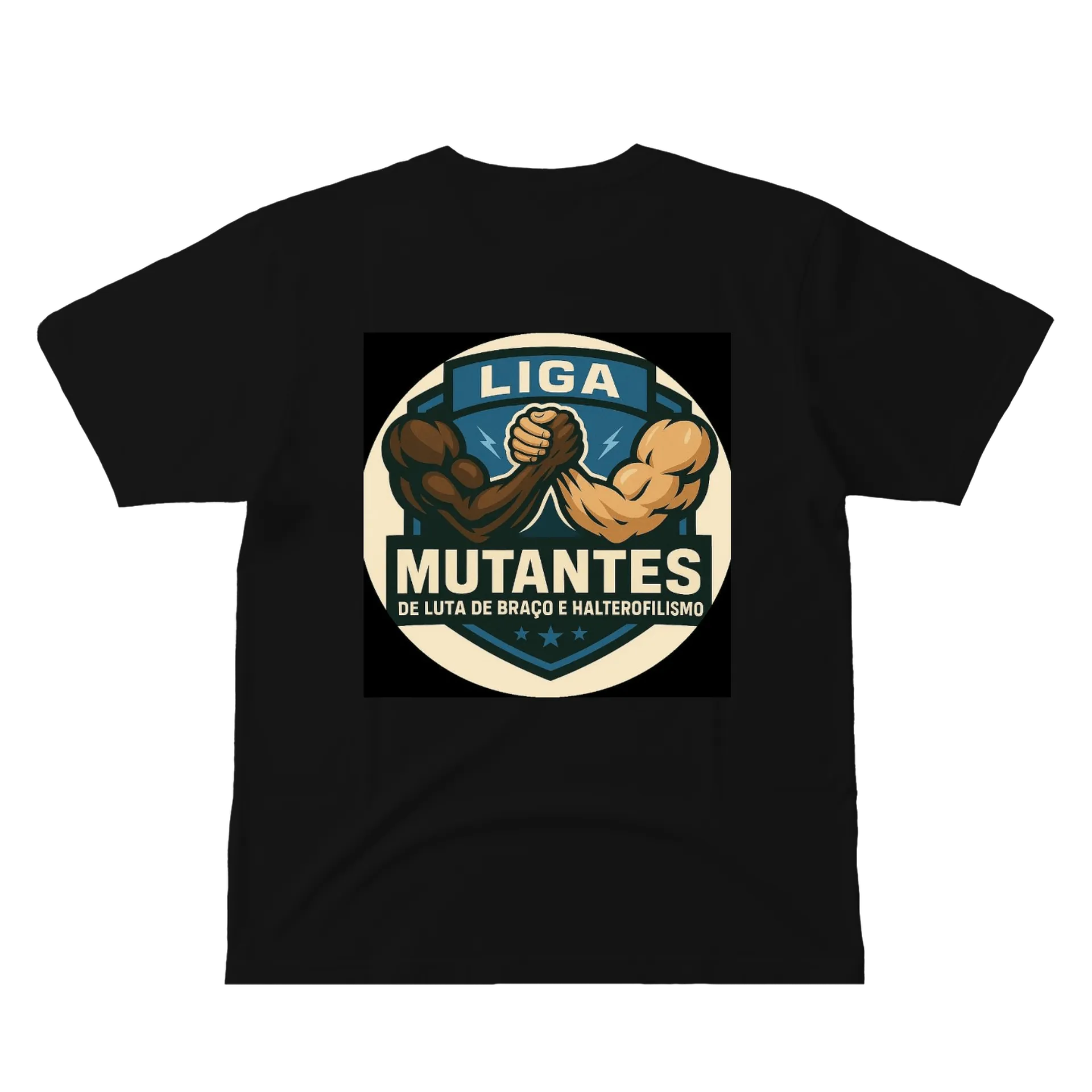 Camiseta Liga Mutantes de Luta de Braço e HSua Criatividade! de Manzap Kong 