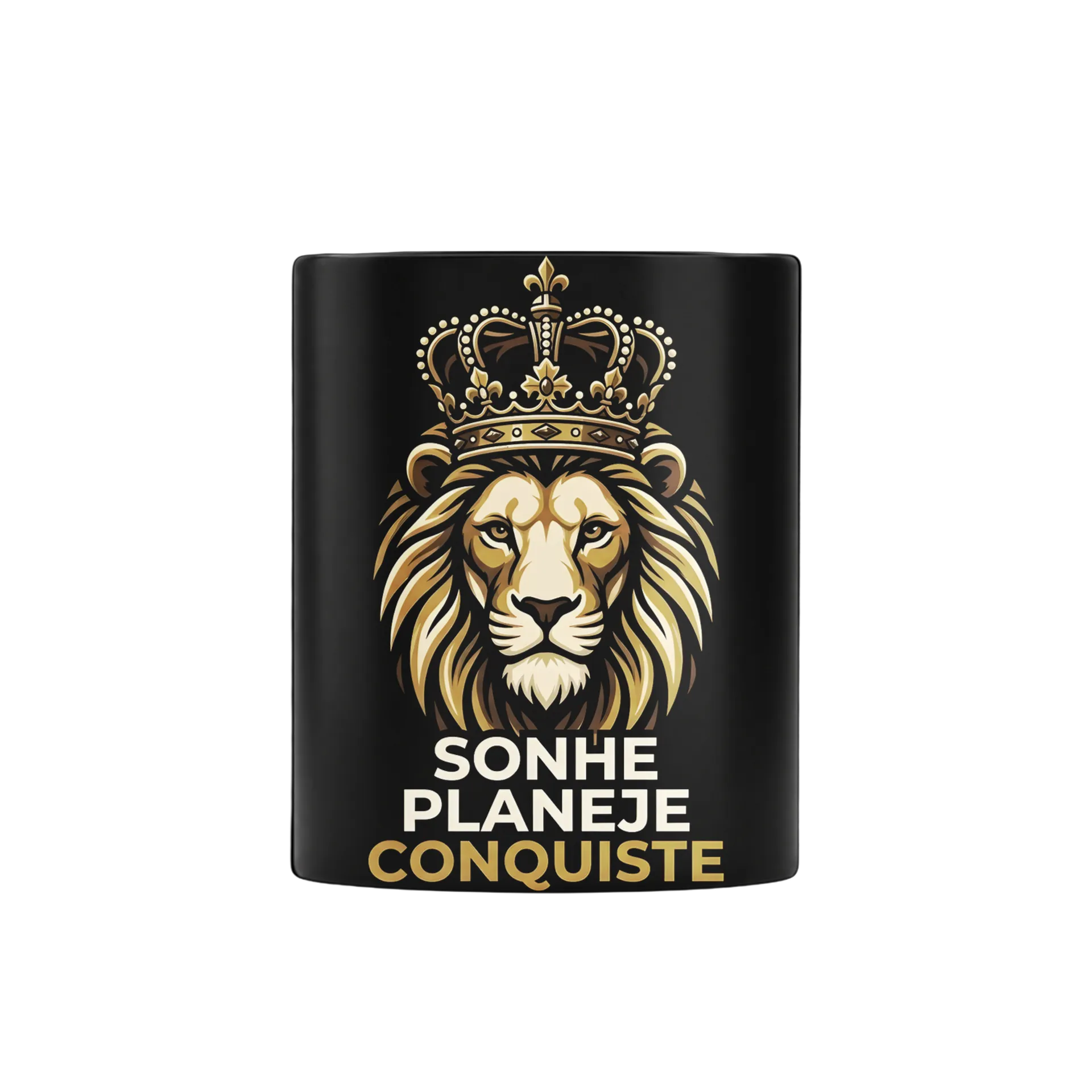 Caneca Leão com Coroa e Frase Tipográfica 325ml de Coutinho Store — imagem 2 de 4