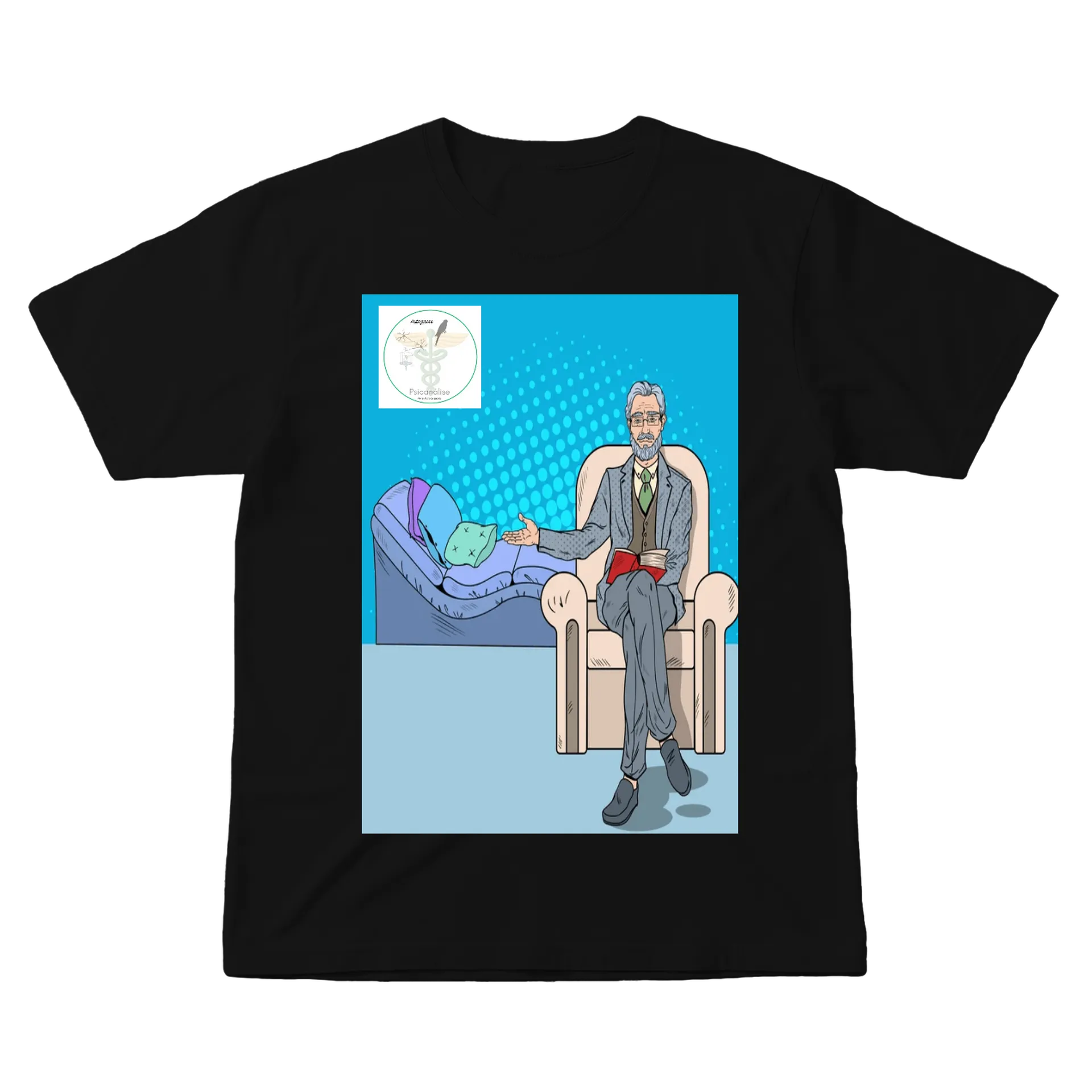 Camiseta Estampa Psicanálise 100% Algodão - Imagem 1