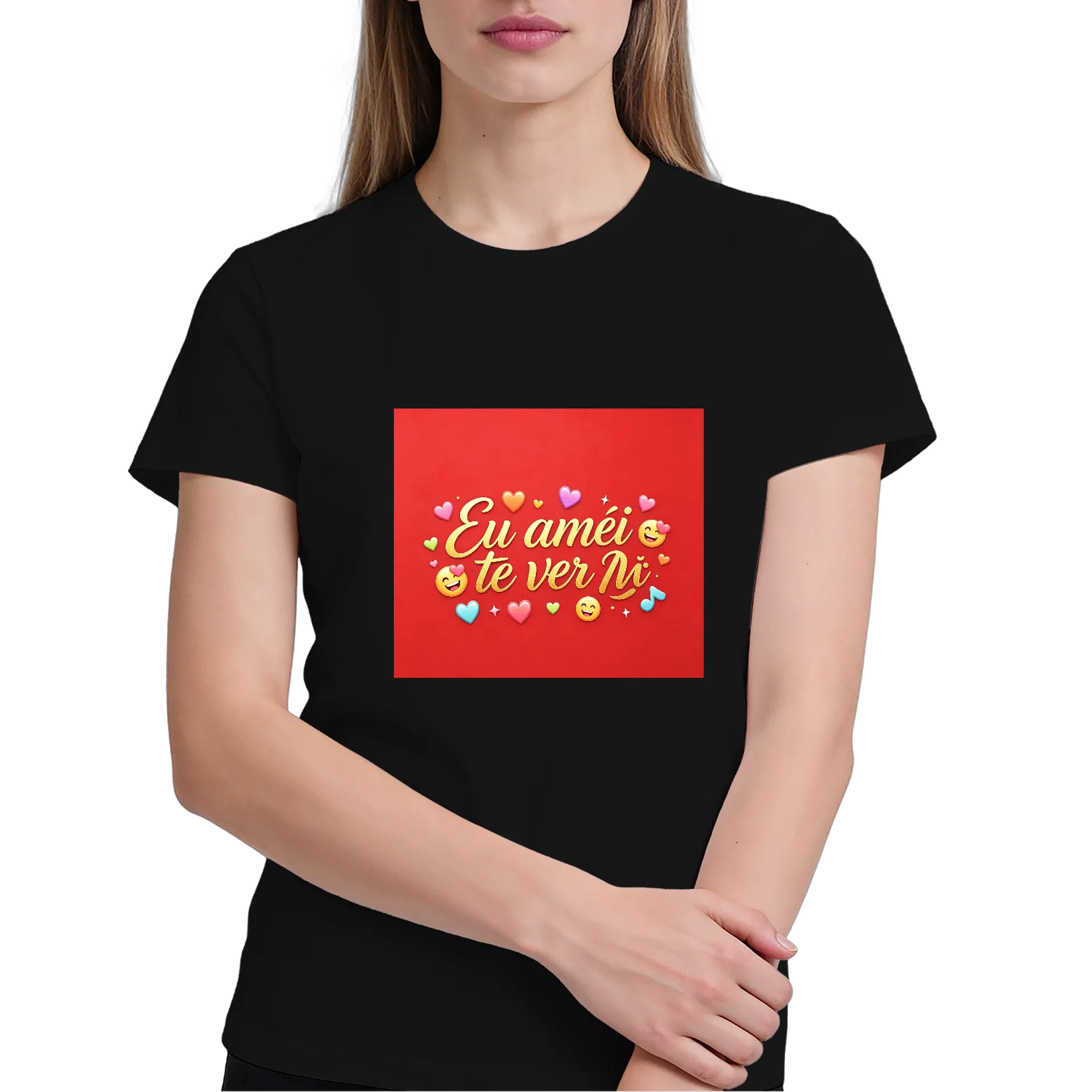 Camiseta Estampa Frase Em Nome Do Amor 100% Algodão - Imagem 4