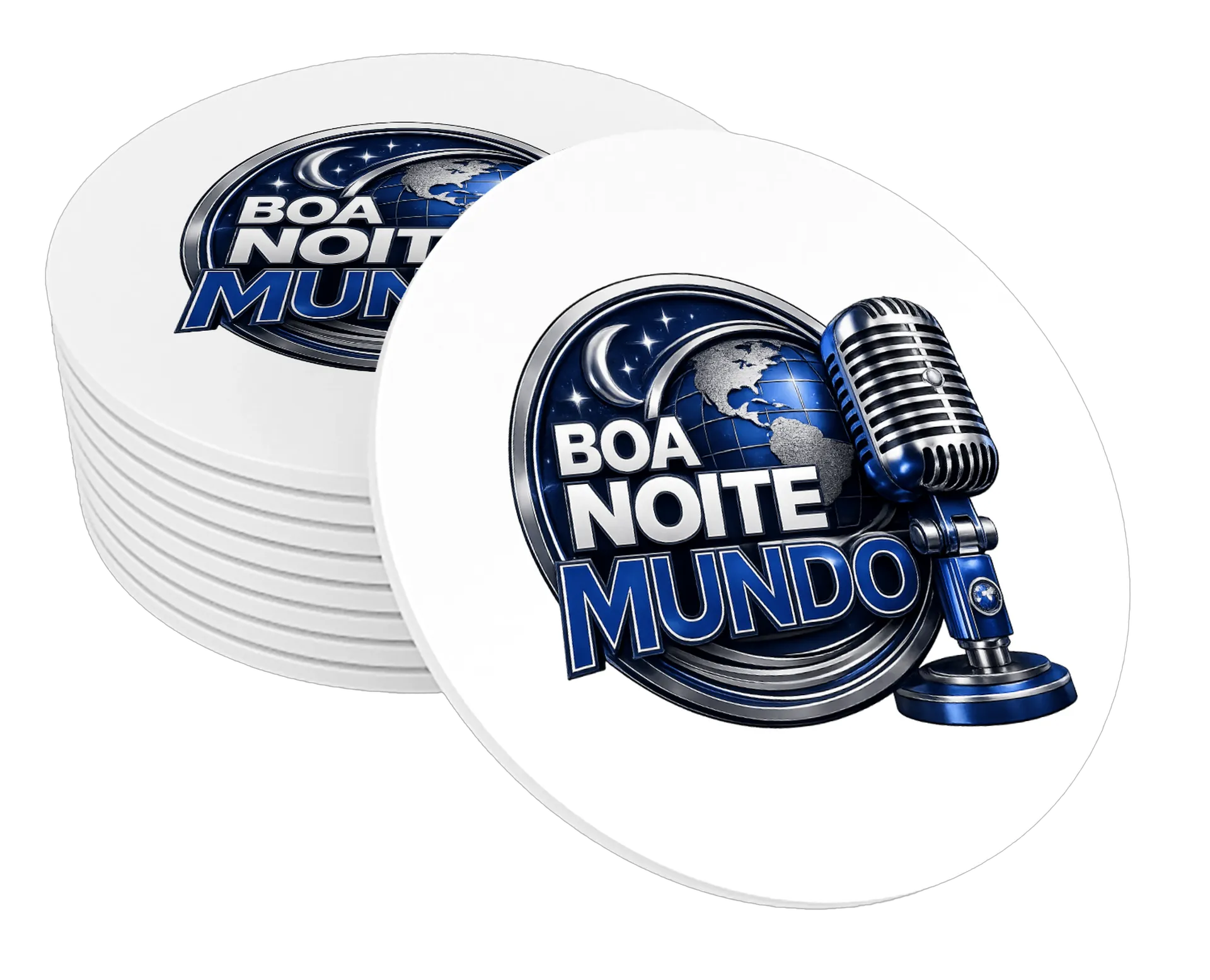 Porta-copos personalizado de Boa Noite Mundo — imagem 1 de 3