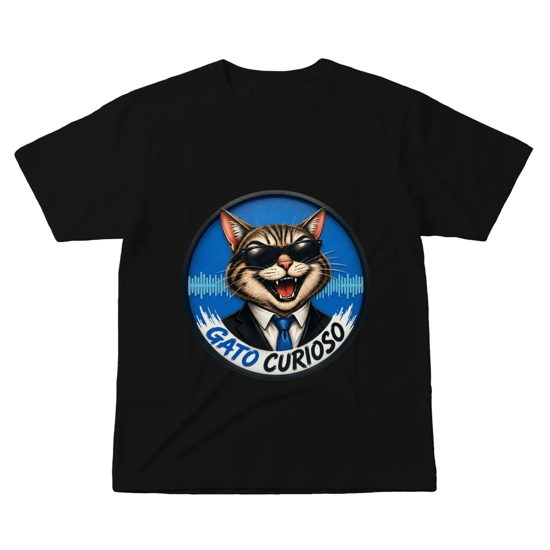 Camiseta Gato Curioso - Imagem 1