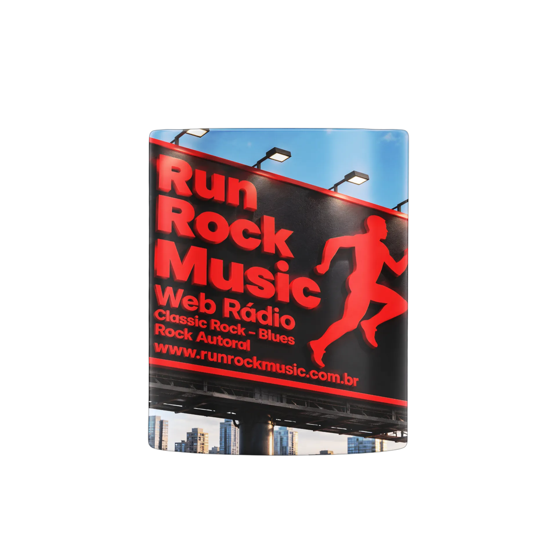 Caneca Porcelana  Run Rock MUSIC 325ml de RUN ROCK MUSIC — imagem 2 de 4