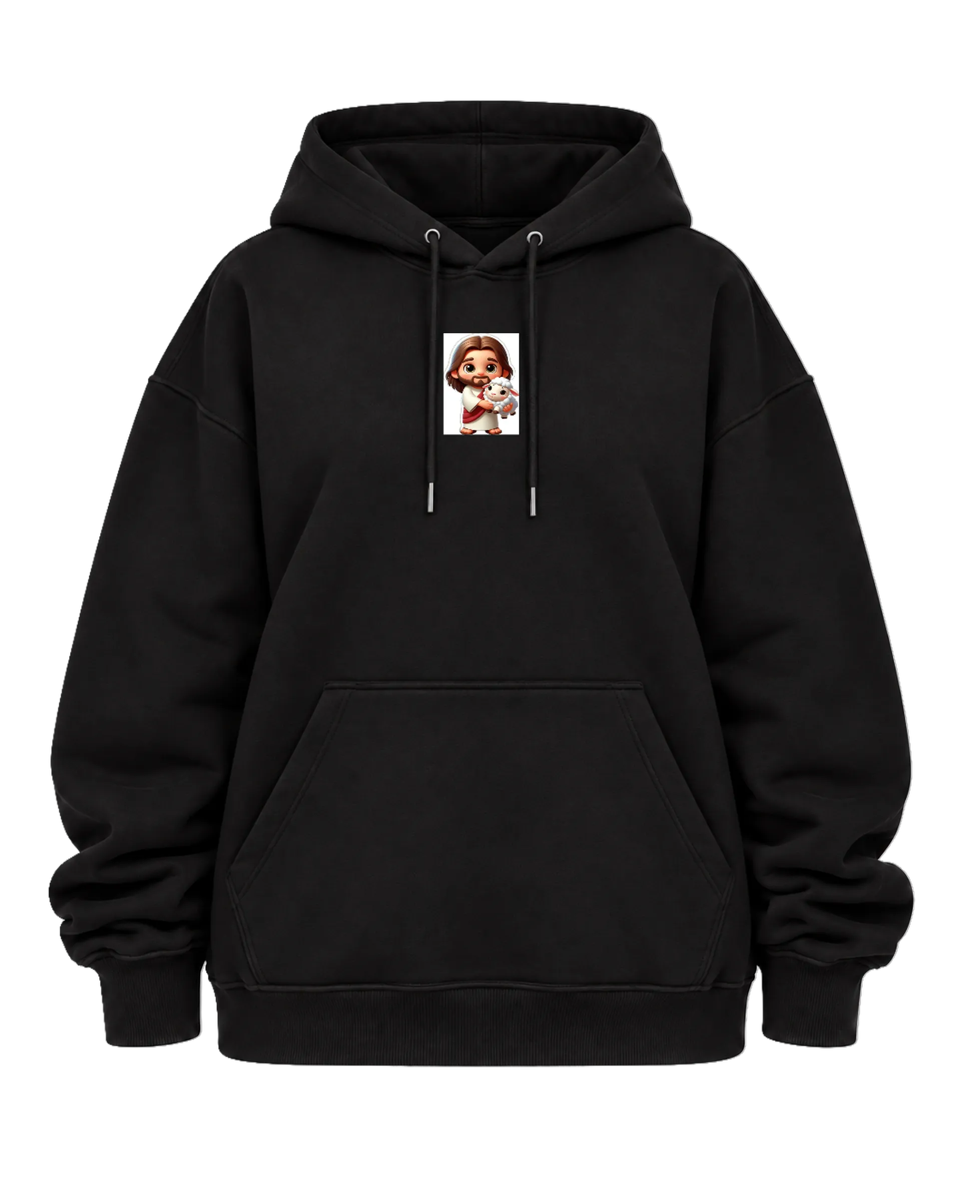 Blusa Moletom Canguru Jesus Te Ama Estilo Cartoon de https://bugbug.com.br — imagem 5 de 7