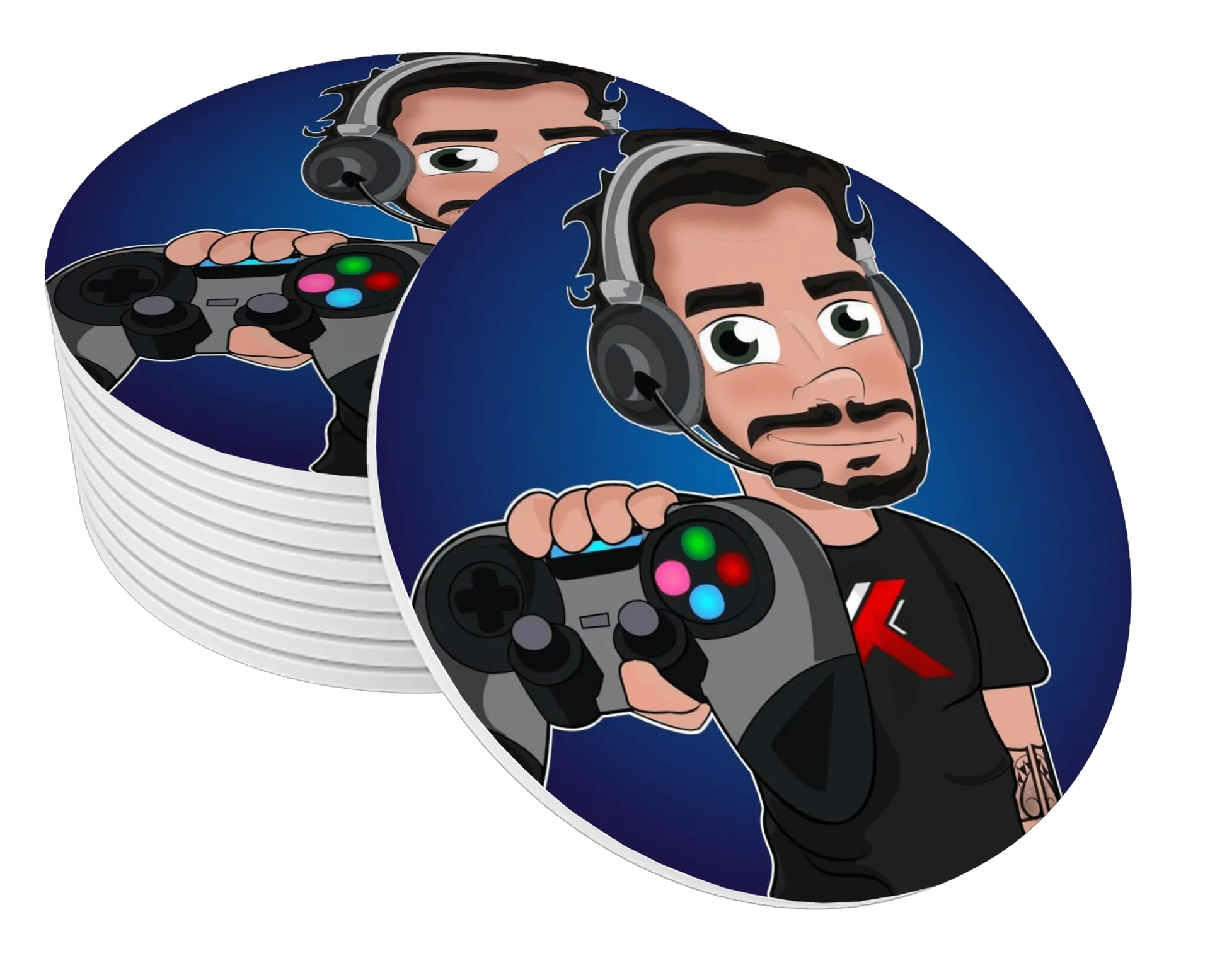 Porta-copo MDF Gamer Controle Personalizado - Imagem 1