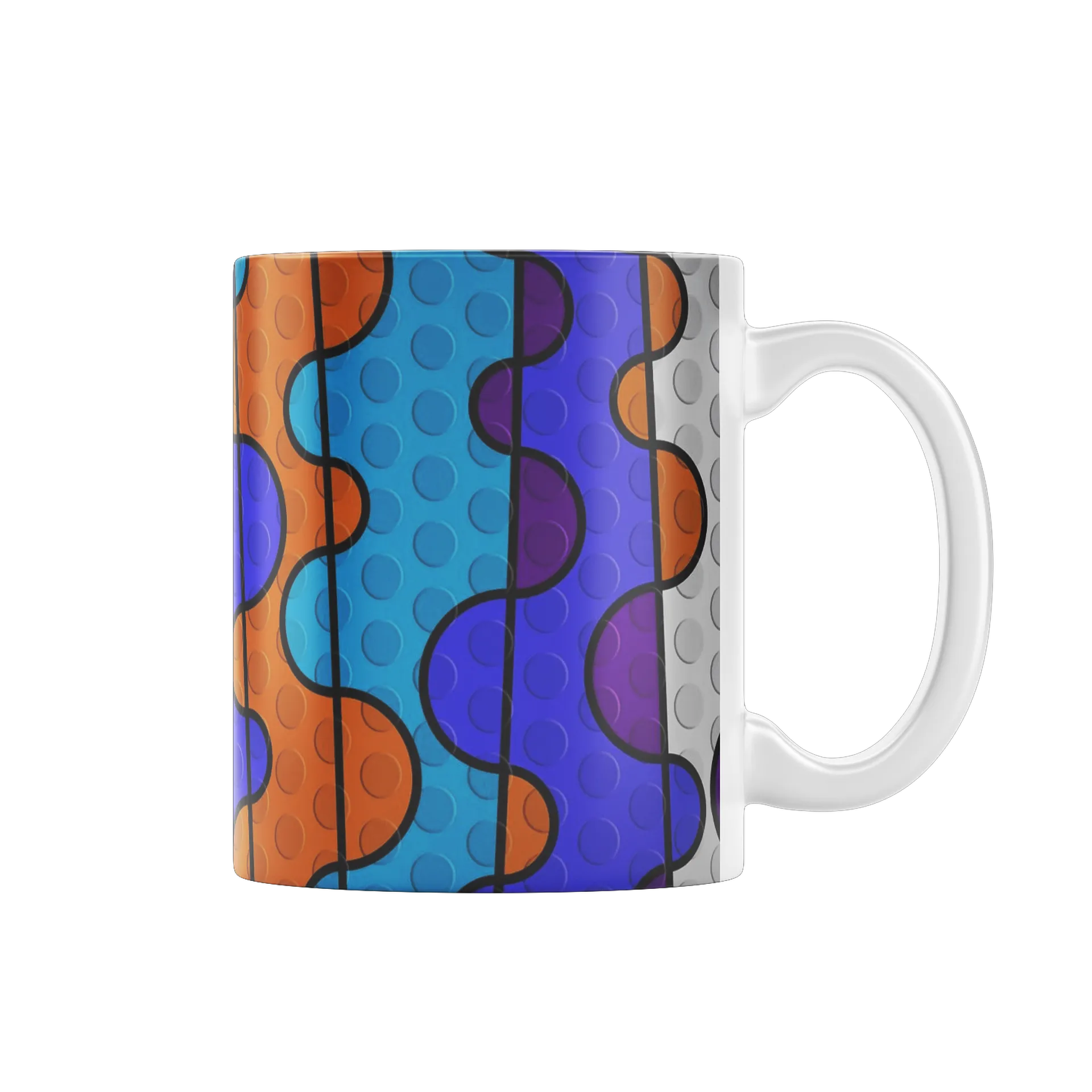 Caneca Padrão Estampa Abstracta Colors 325ml - Imagem 1