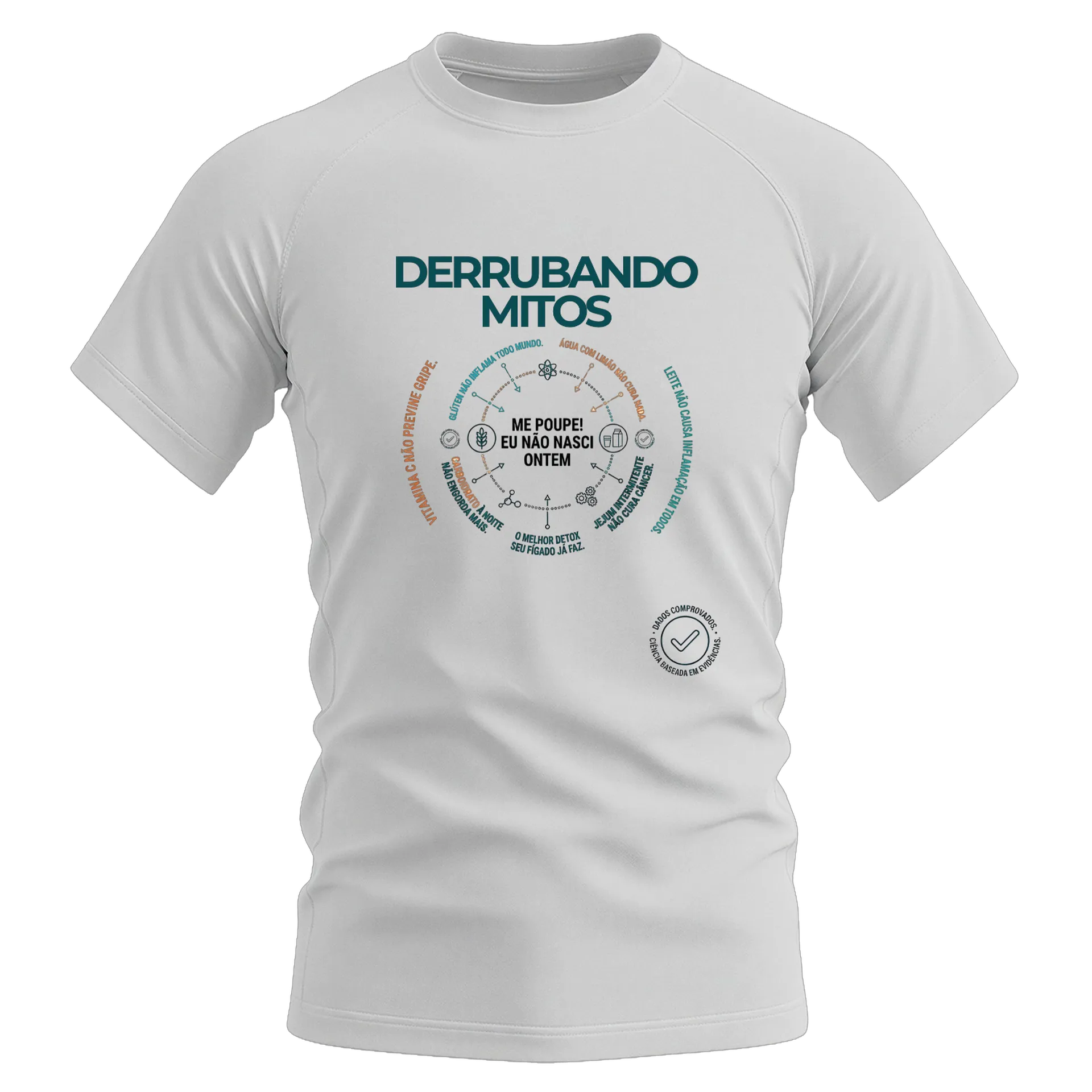 Camiseta Dry Fit Derrubando Mitos Unissex 100% Algodão - Imagem 1