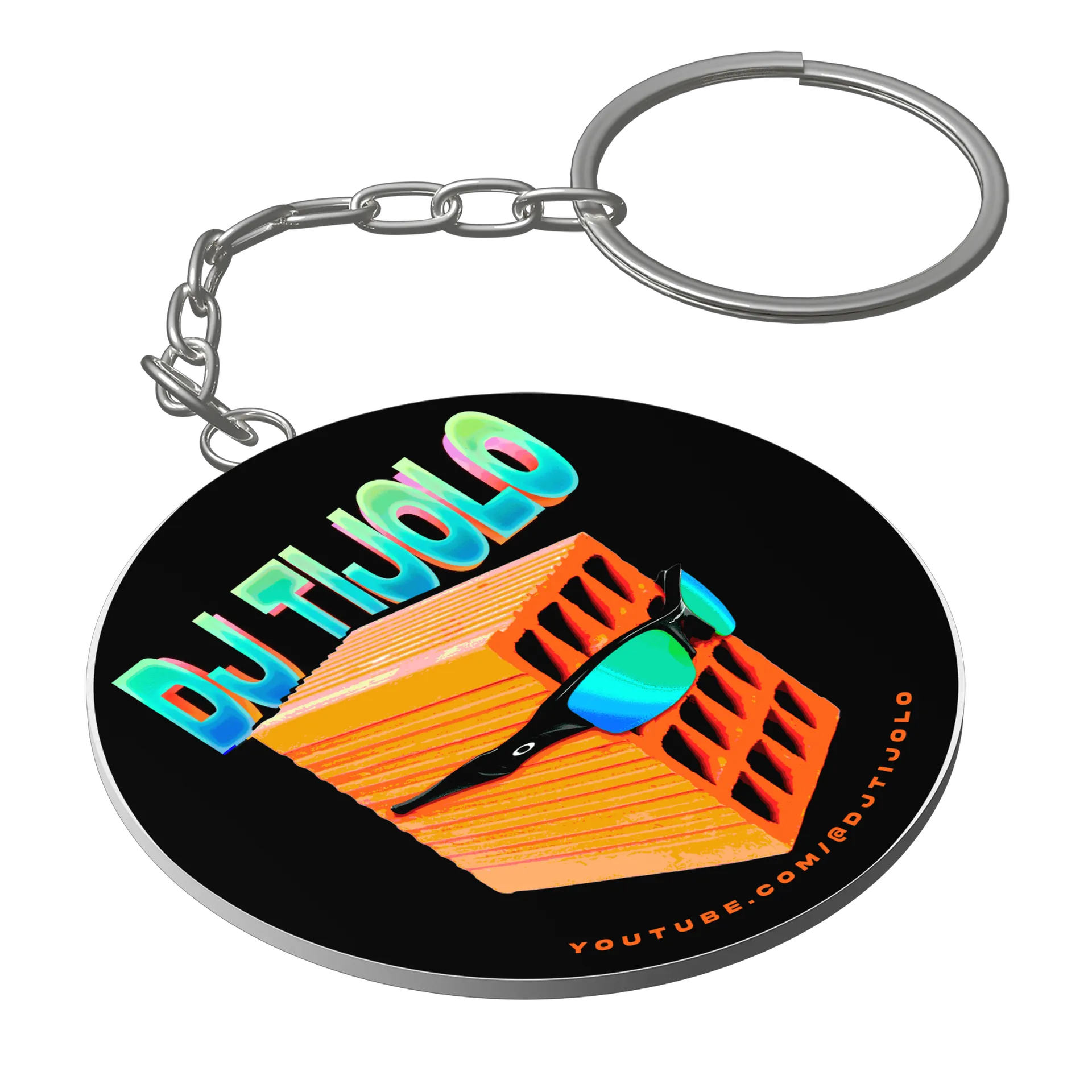 Chaveiro DJ TIJOLO Clássico - Preto de DJ TIJOLO — imagem 1 de 3