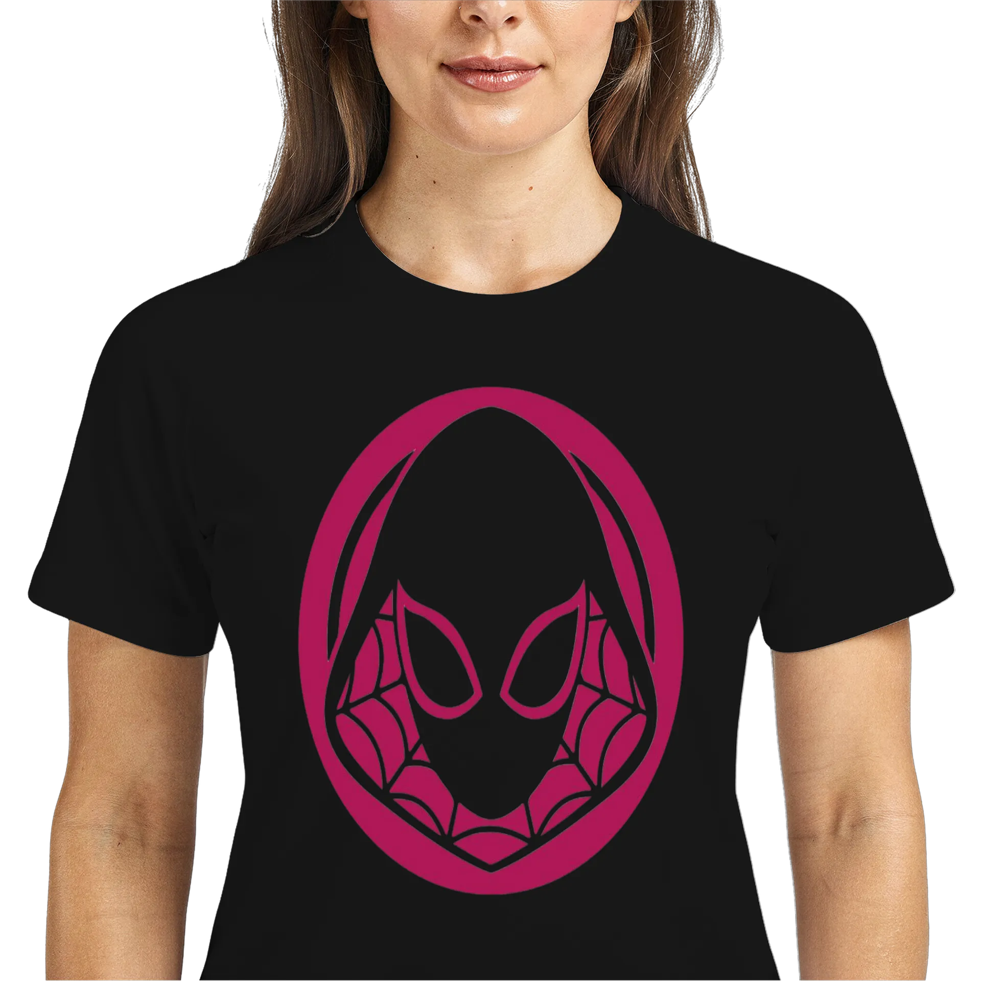Camiseta Dry Fit Estampa Aranha Rosa 100% Algodão - Imagem 3
