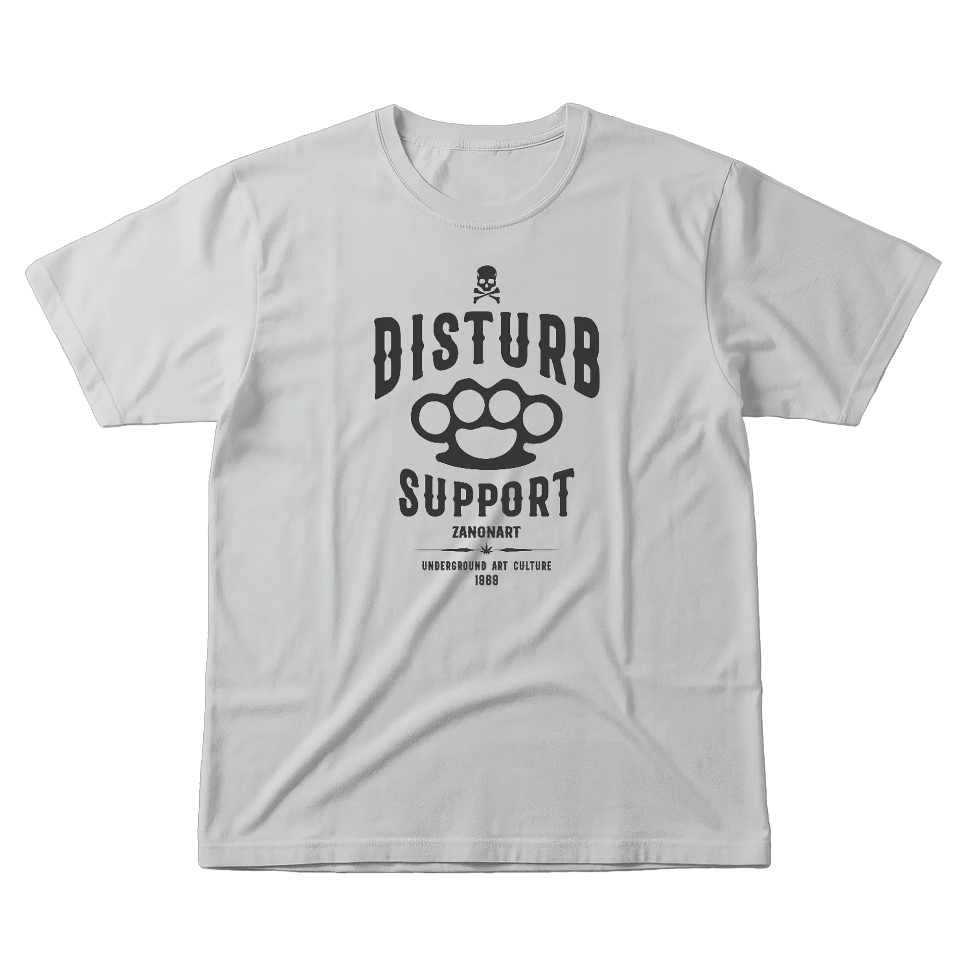 Camiseta Estampa Tipográfica Disturb Support 100% Algodão - Imagem 1
