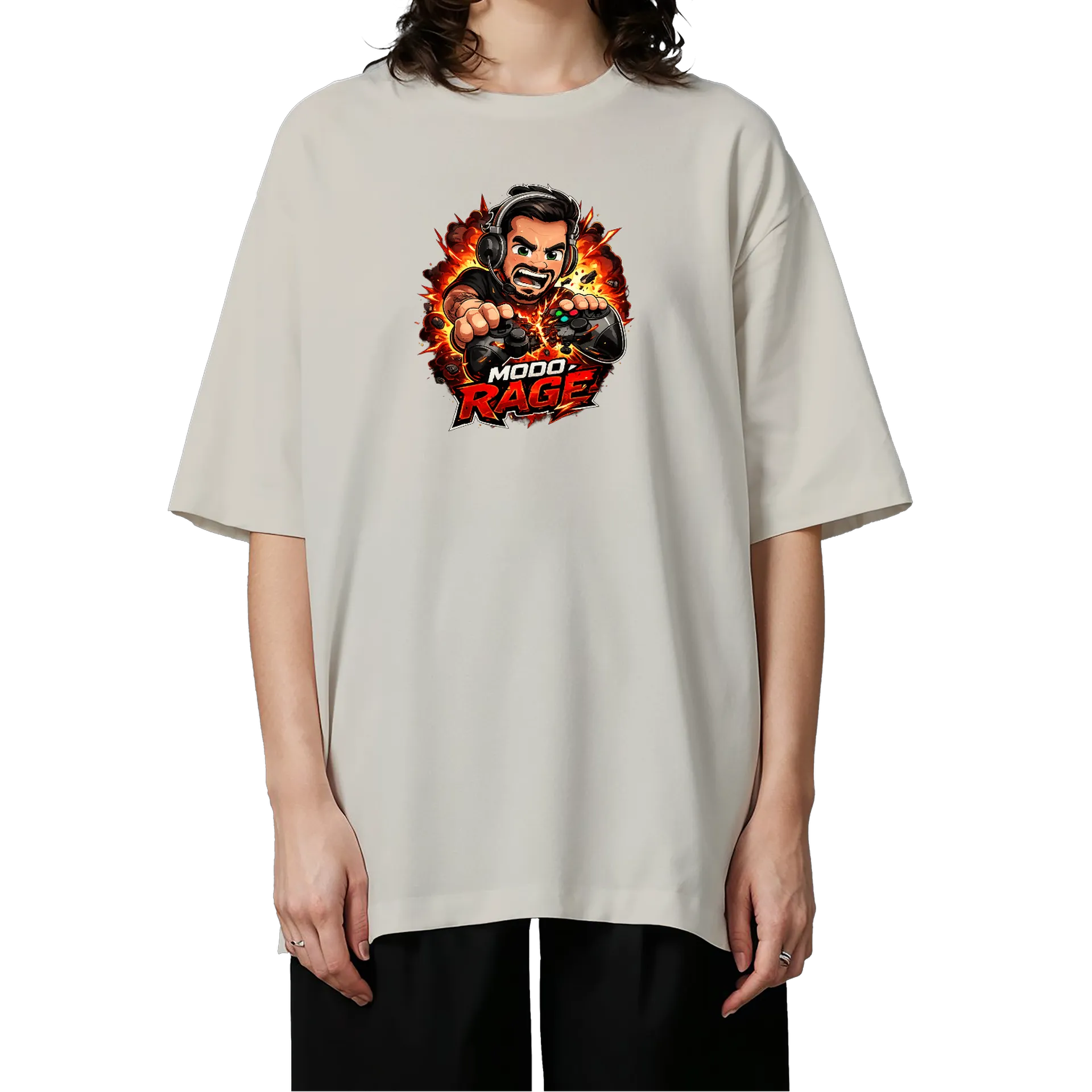 Camiseta Oversized Estampa Modo Rage Saara 100% Algodão - Imagem 3