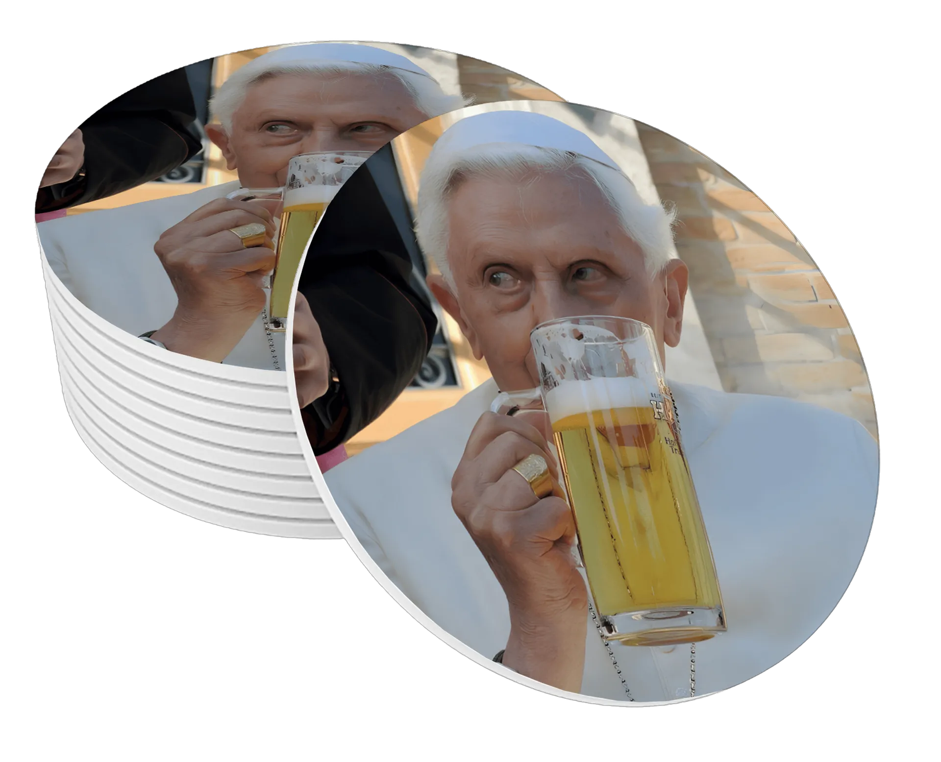Porta-Copos Meme Papa Bento XVI Cerveja - Imagem 1