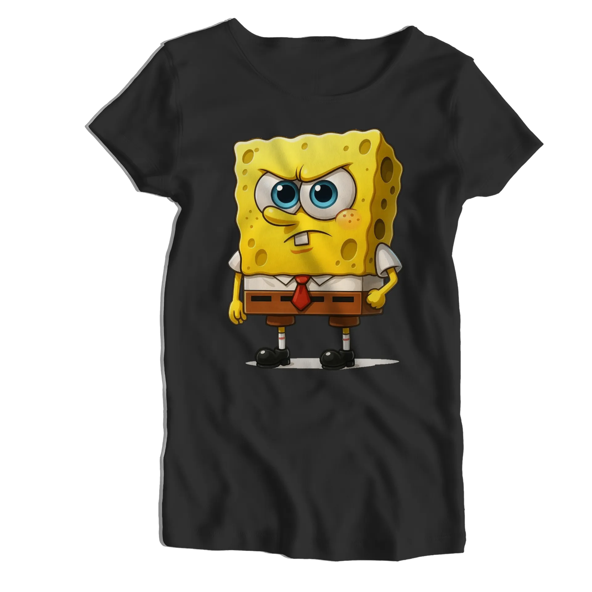 Camiseta Babylook Esponja Amarela Cartoon 100% Algodão - Imagem 1