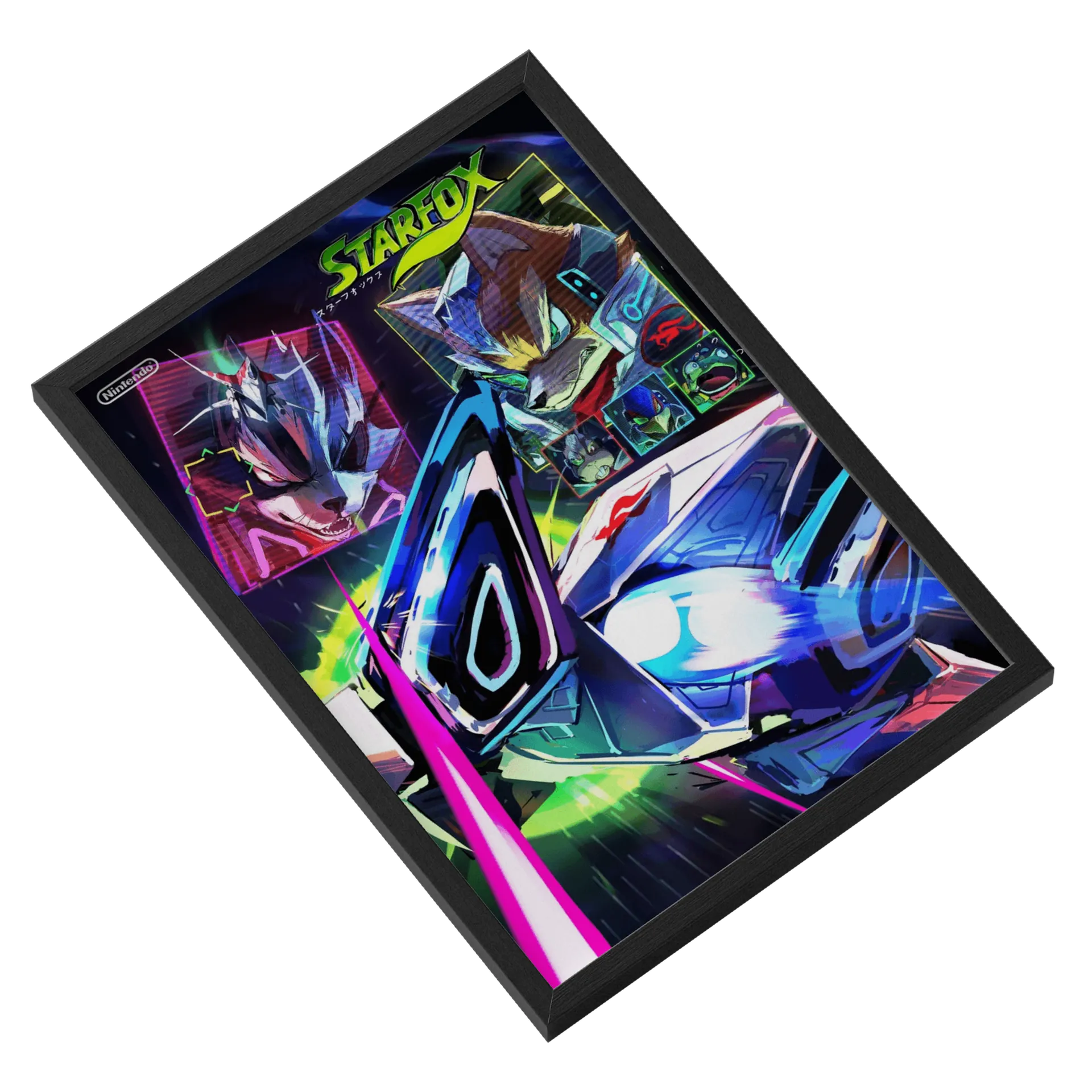 Quadro A3 star fox Com Vidro - Imagem 2