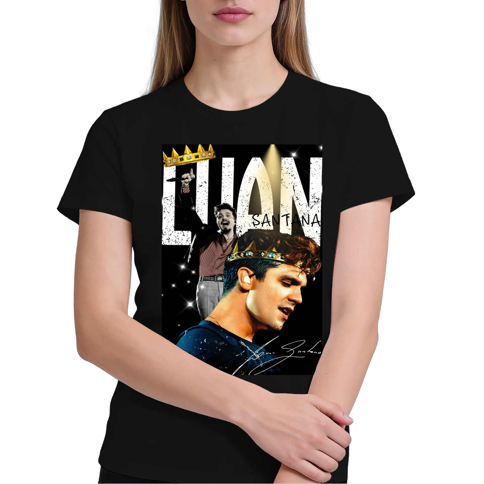 Camiseta Luan Santana com Coroa 100% Algodão de lycornettireal — imagem 3 de 6
