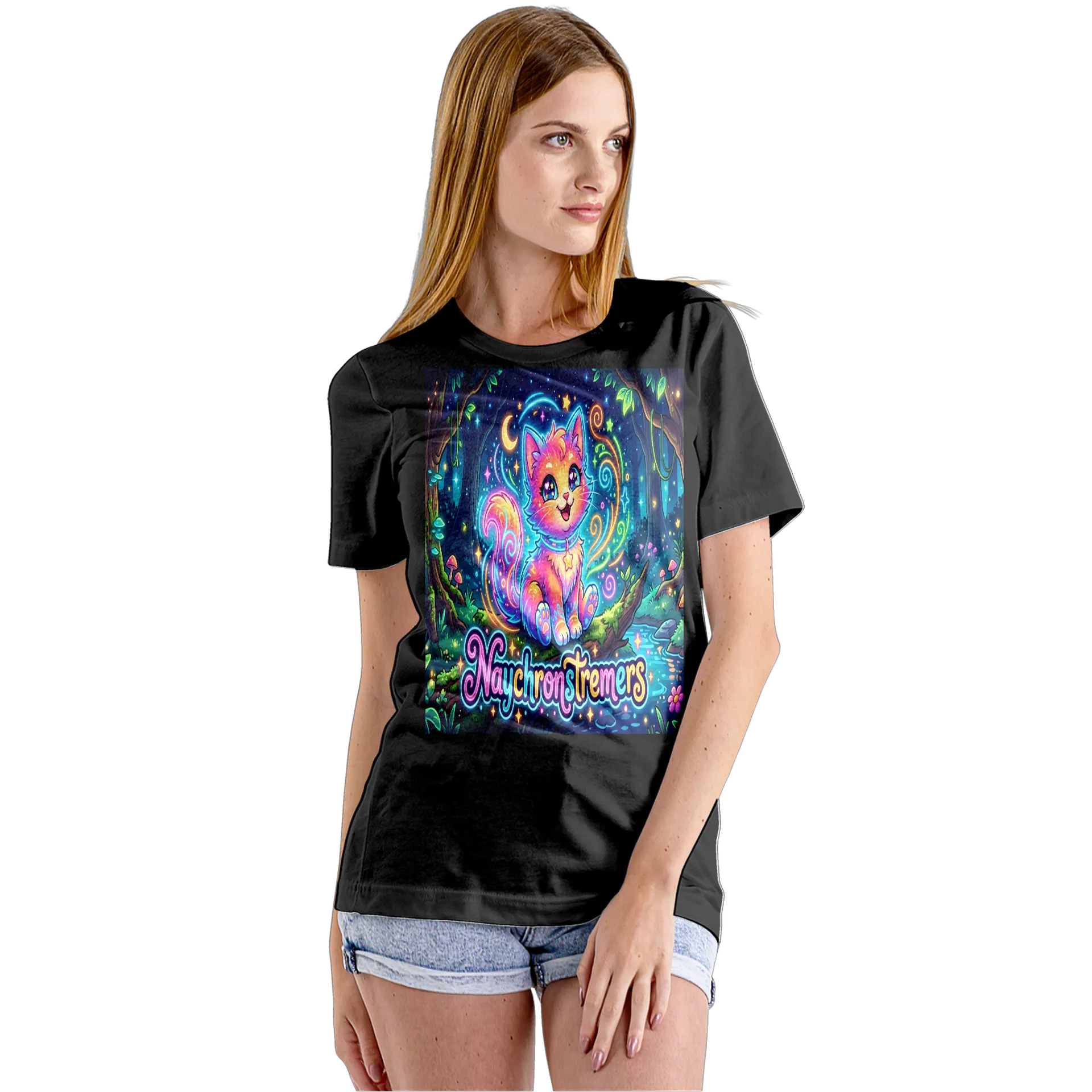 Camiseta Babylook Gato Fantasia Tipografia NychronStreamers - Imagem 5