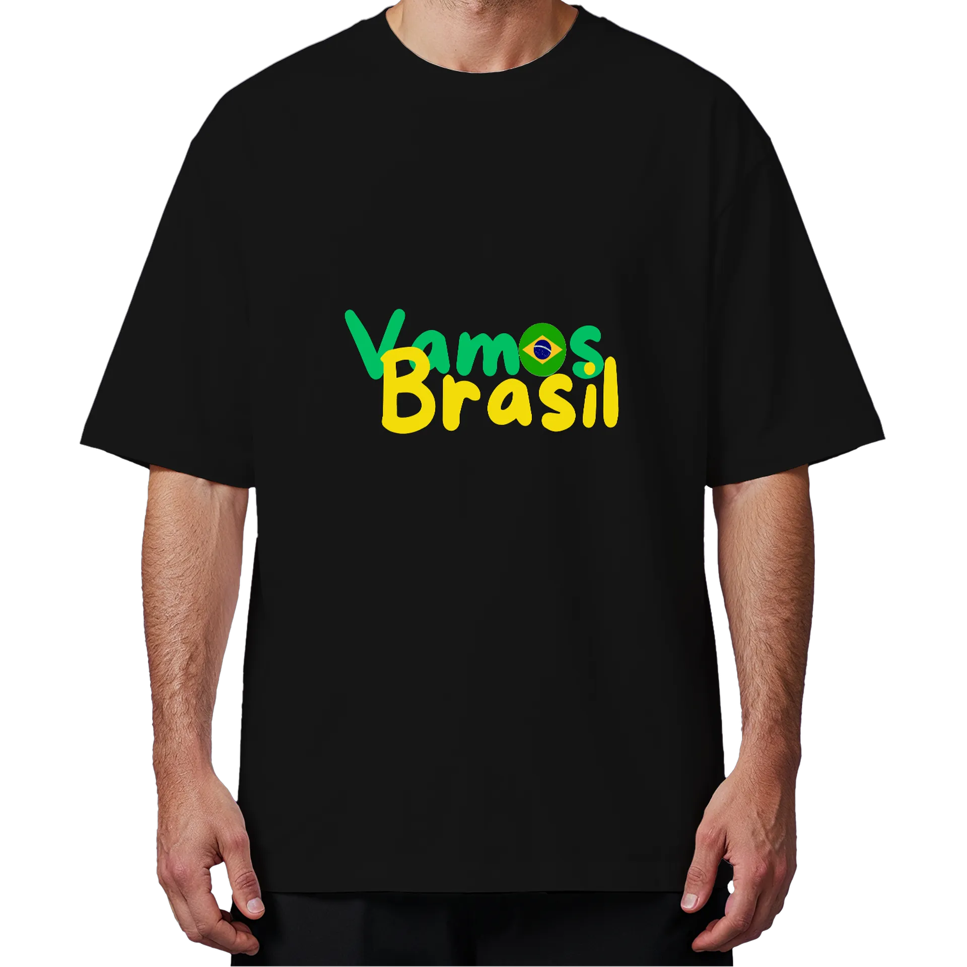 Camiseta Oversized Vamos Brasil - Imagem 4