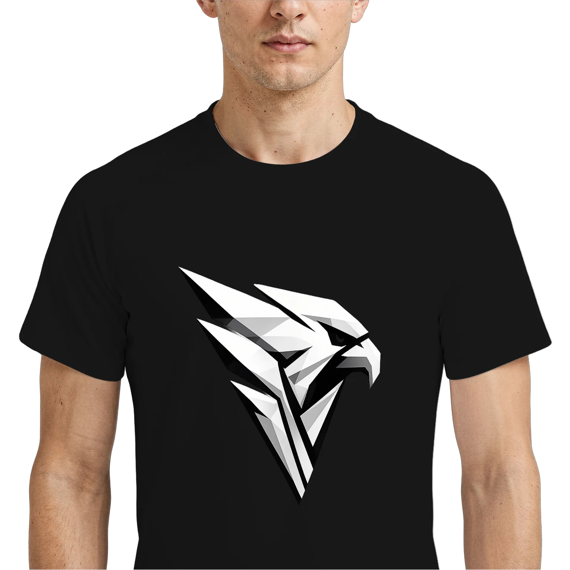 Camiseta Dry Fit Águia Geométrica Preto - Imagem 4