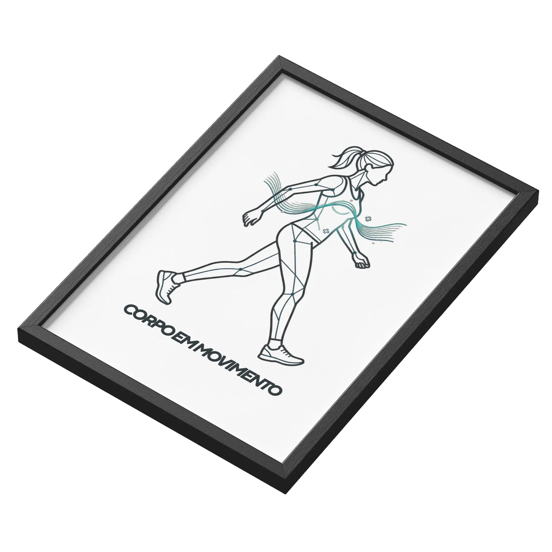 Quadro Mulher em Movimento A3 MDF e Vidro - Imagem 3