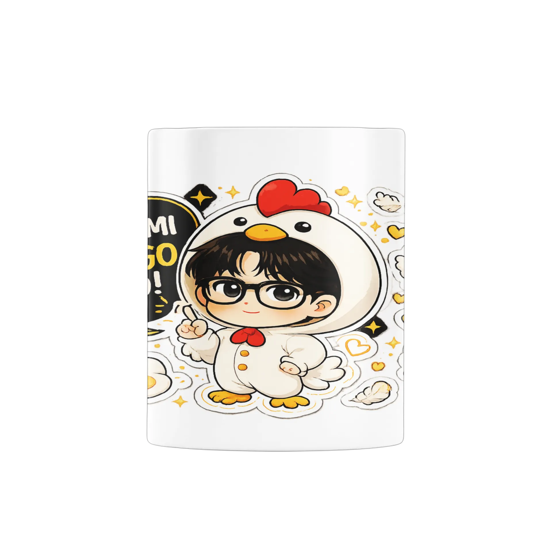 Caneca personalizada Frango Chibi de Nina — imagem 2 de 4