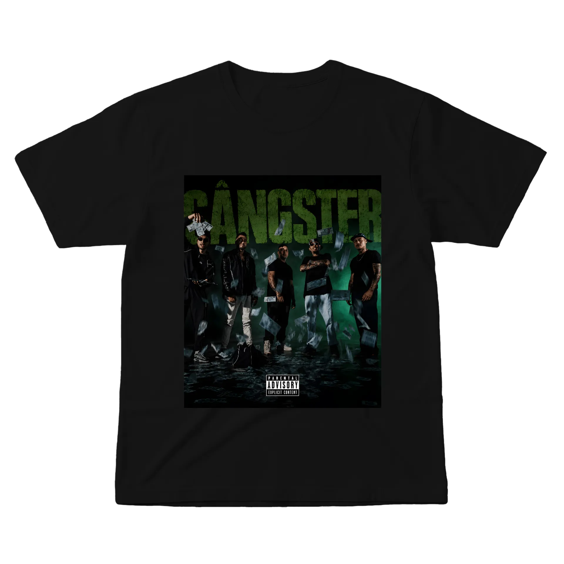 Camiseta Letra Gangsta Money 100% Algodão de Stanley Money Team  — imagem 1 de 6