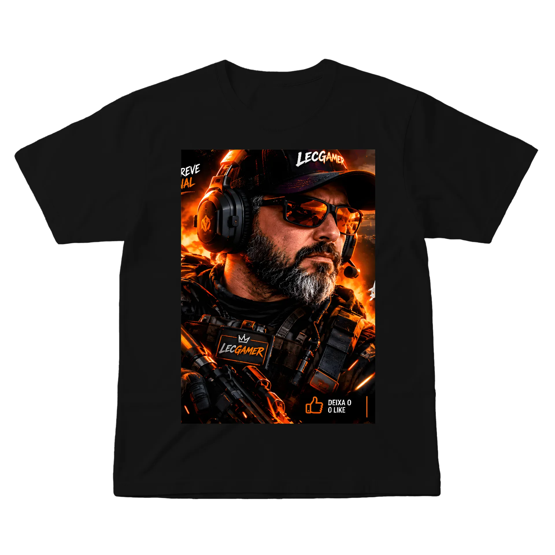 Camiseta Logo LecGamer Gamer Militar 100% Algodão de LeC — imagem 1 de 6