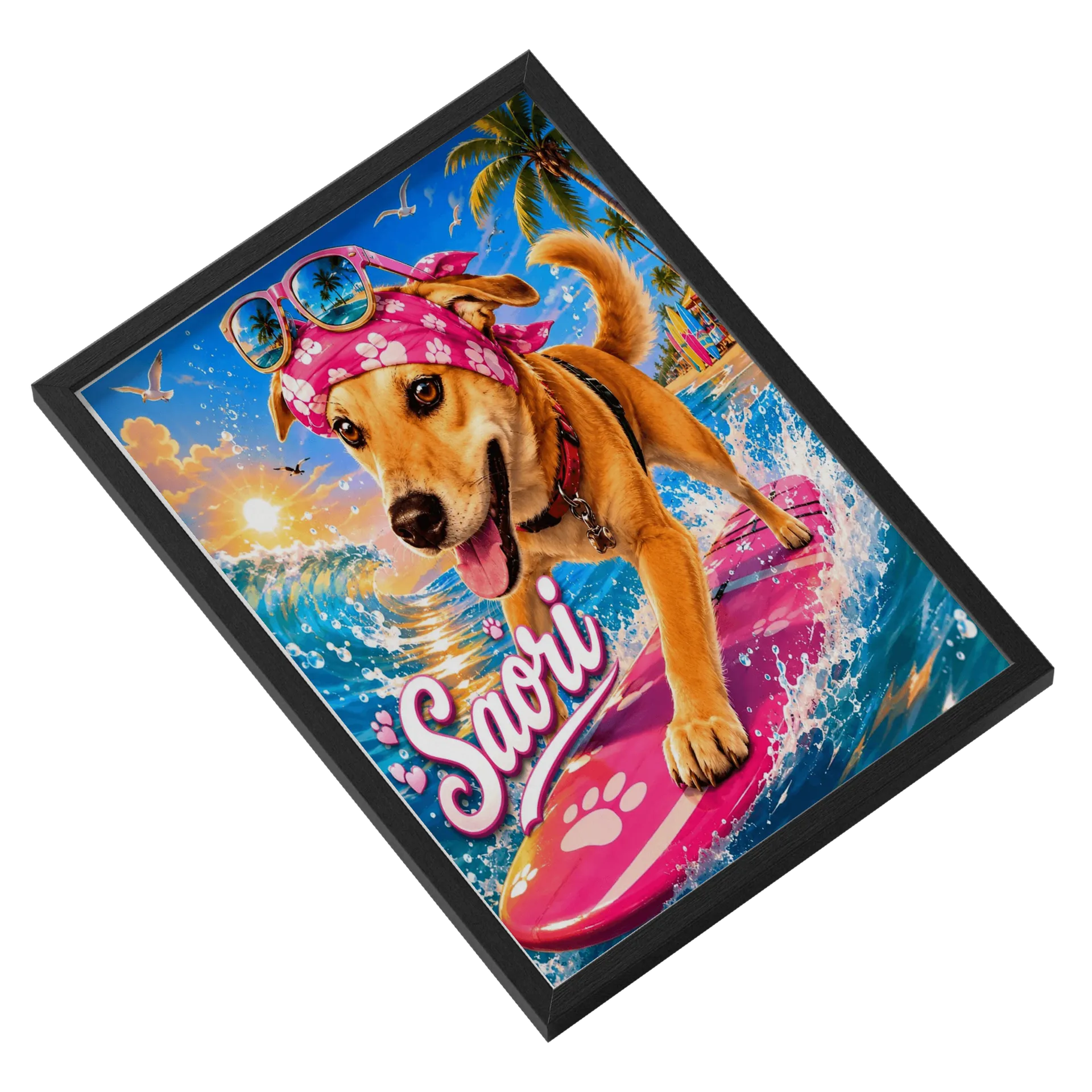 Quadro dog surfista saori - Imagem 2