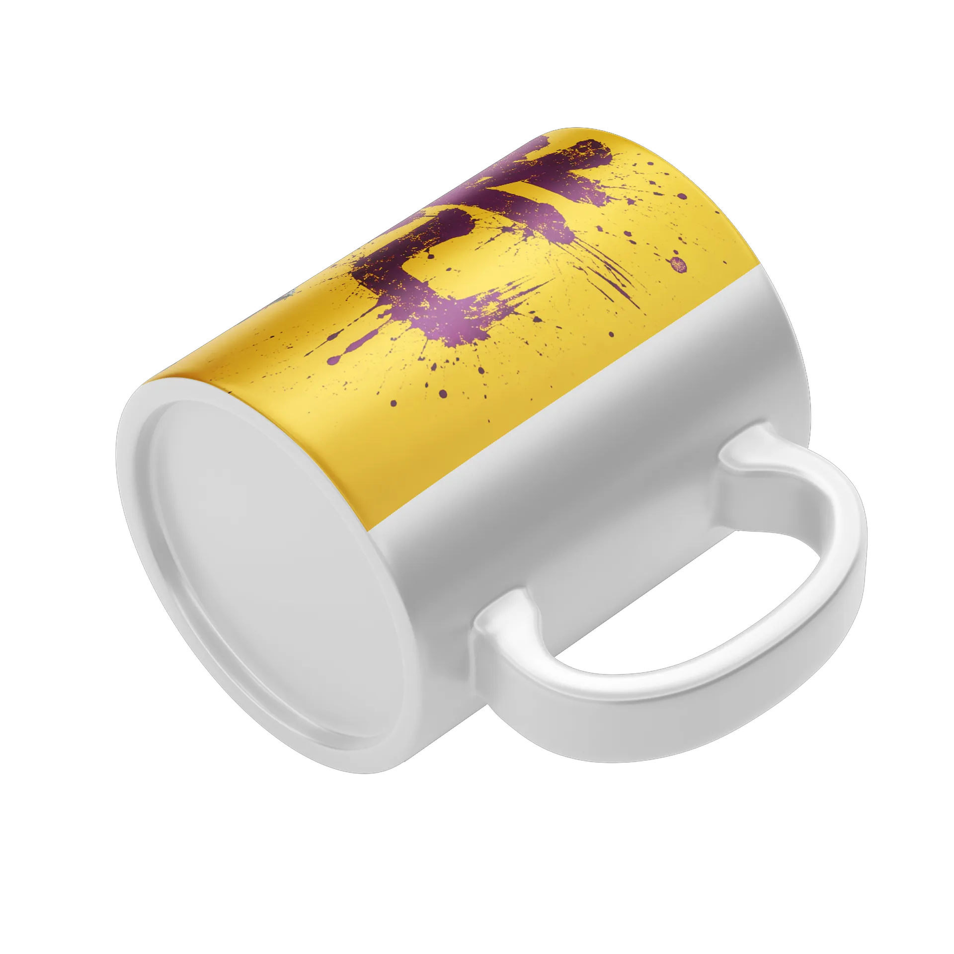 Caneca Porcelana Retrato de Mulher Arte Grunge 325ml - Imagem 4
