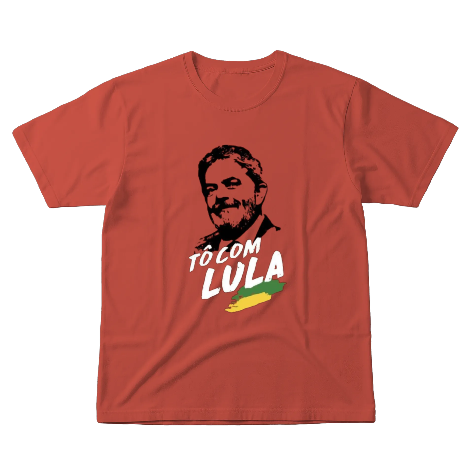 Camiseta Estampa Tô Com Lula Vermelho 100% Algodão - Imagem 1