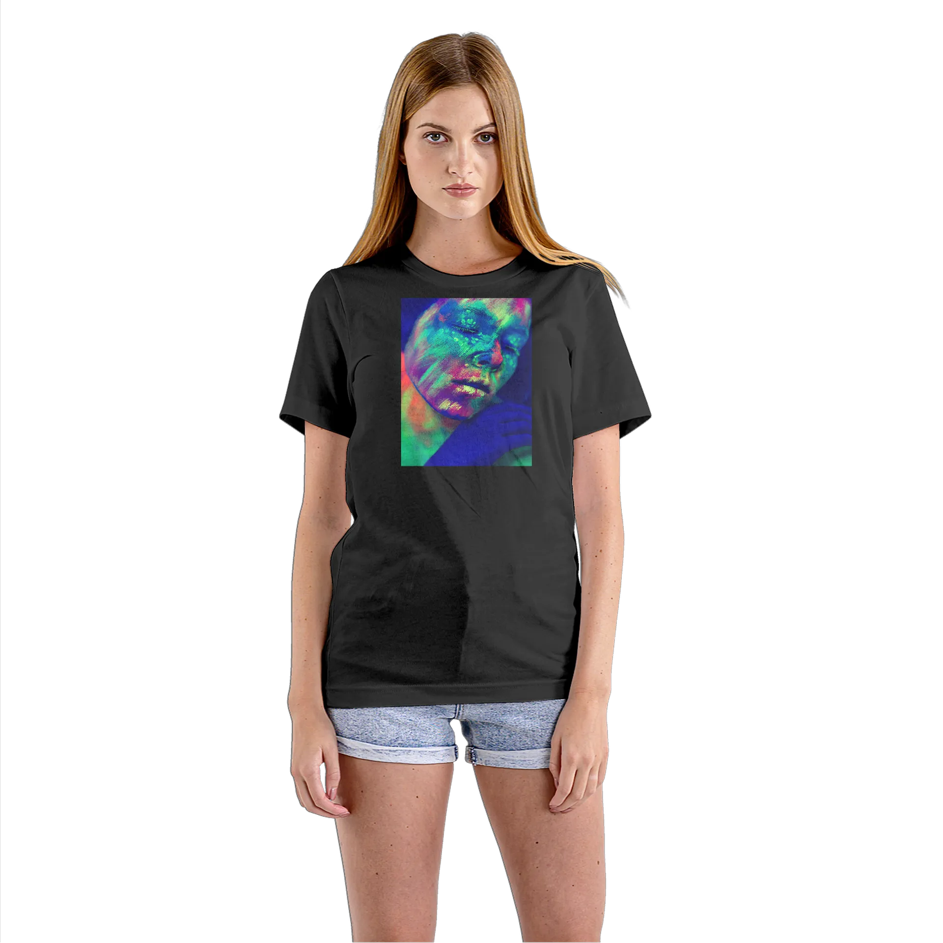 Camiseta Babylook Estampa Colorida 100% Algodão - Imagem 3